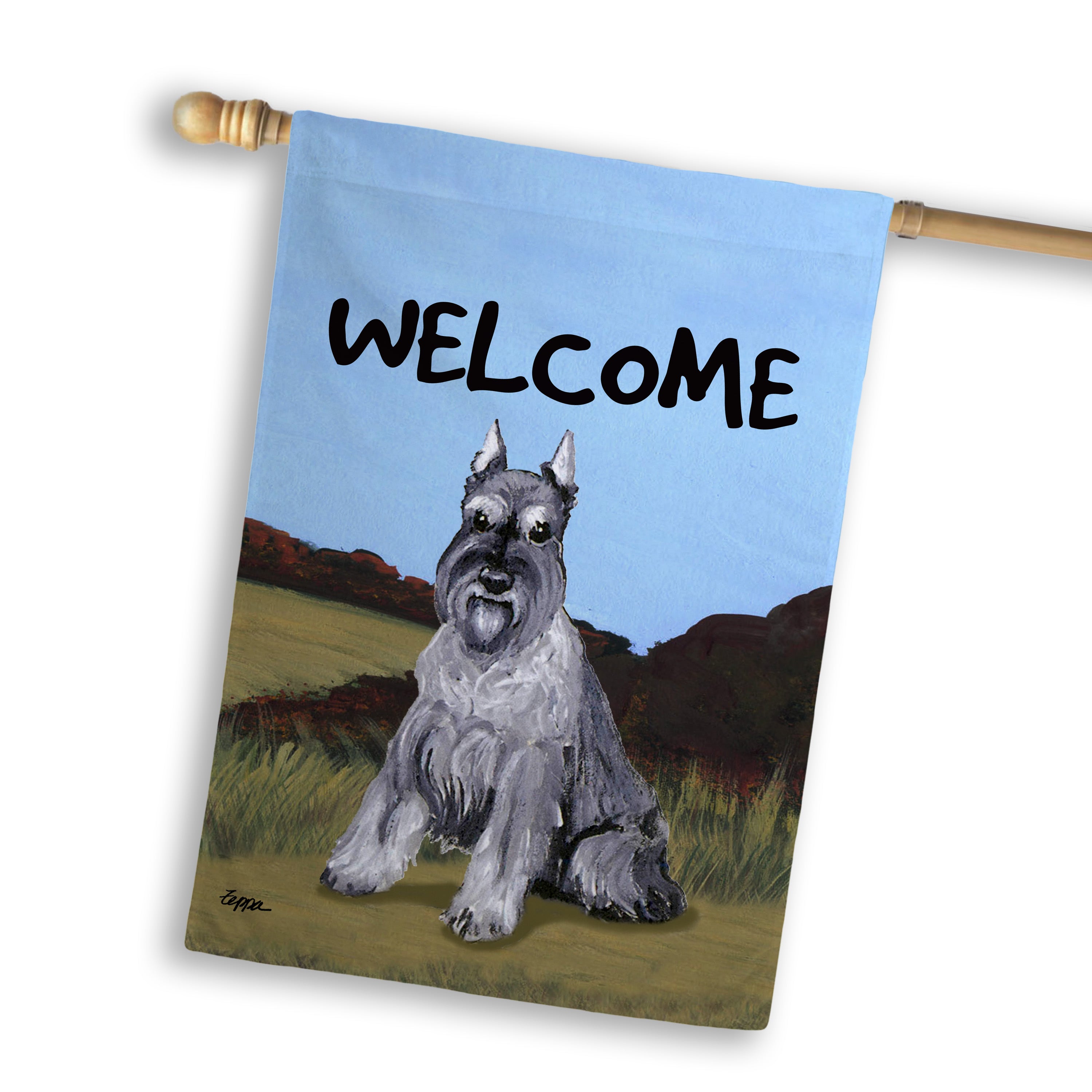 Schnauzer Miniature House Flag