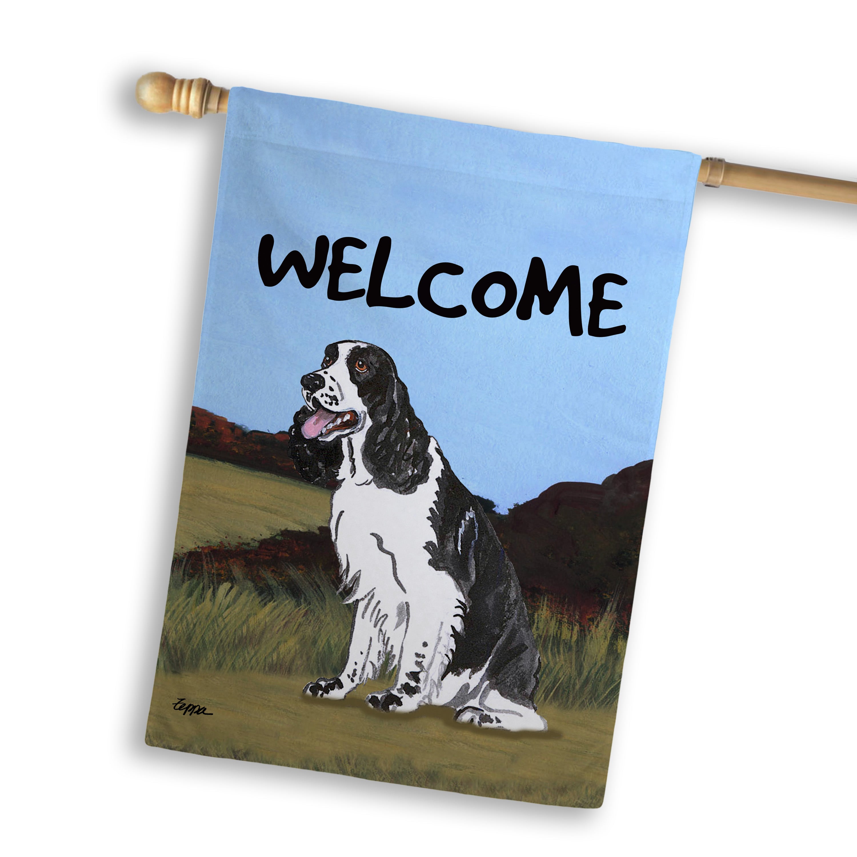 Springer Spaniel House Flag