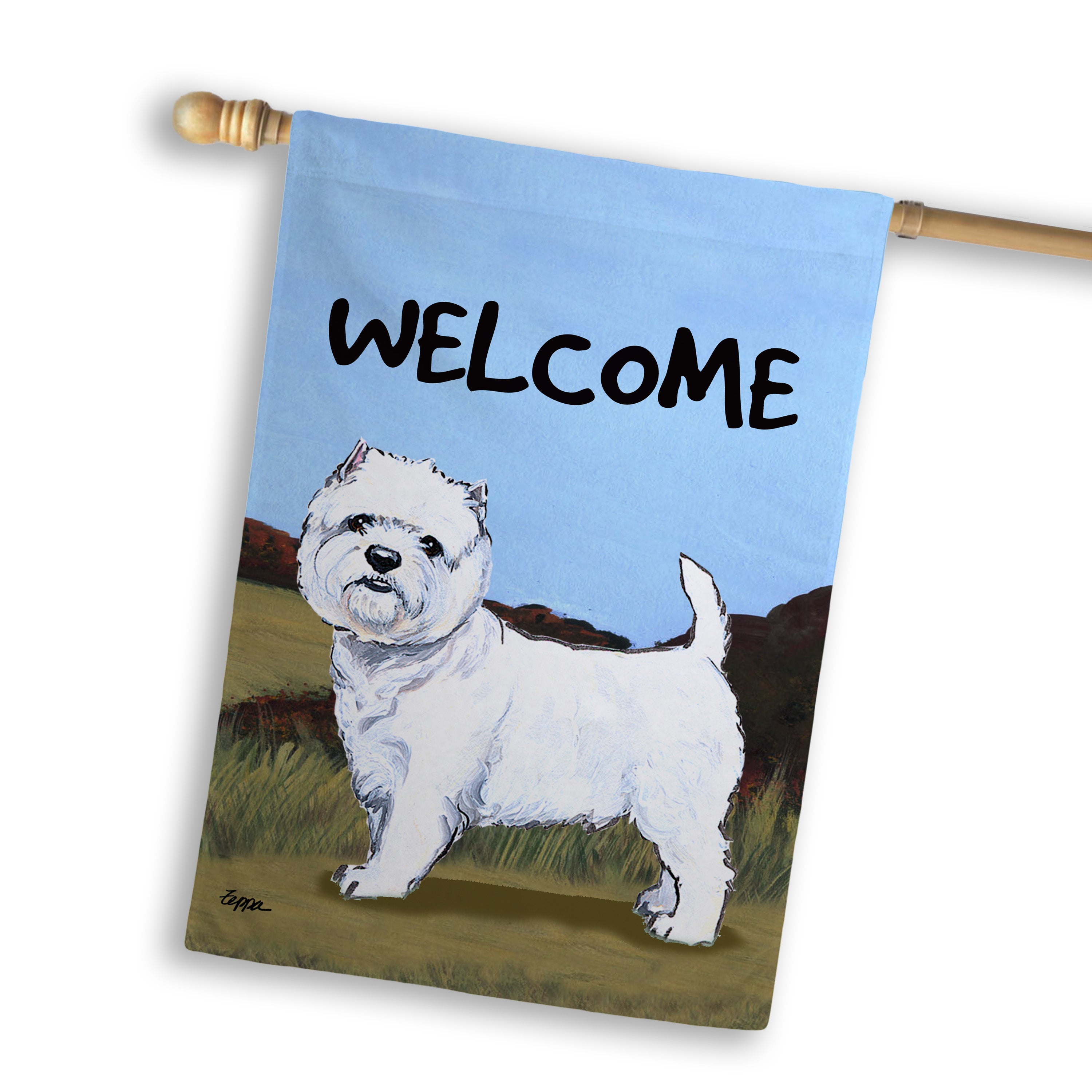 West Highland Terrier House Flag