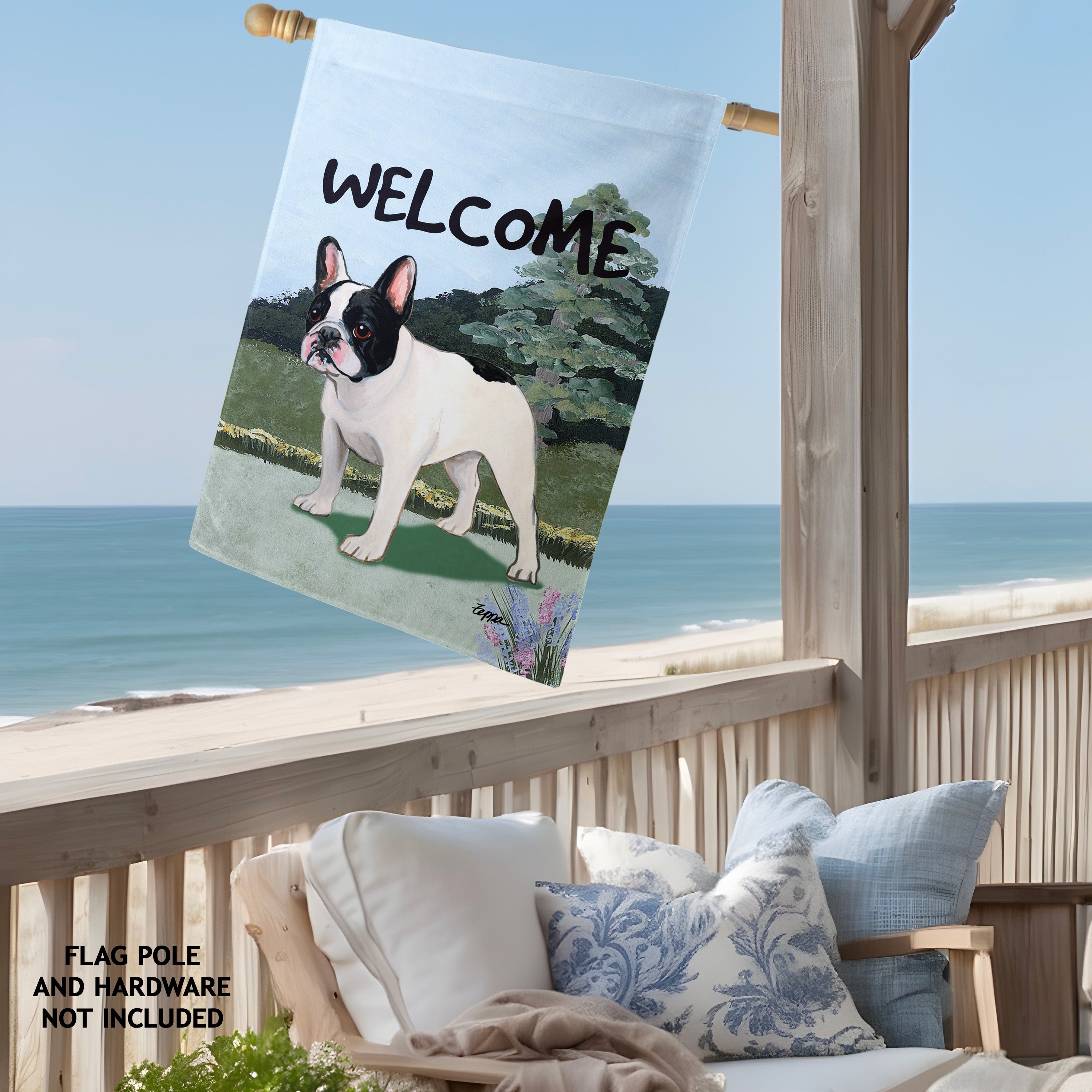 French Bulldog House Flag