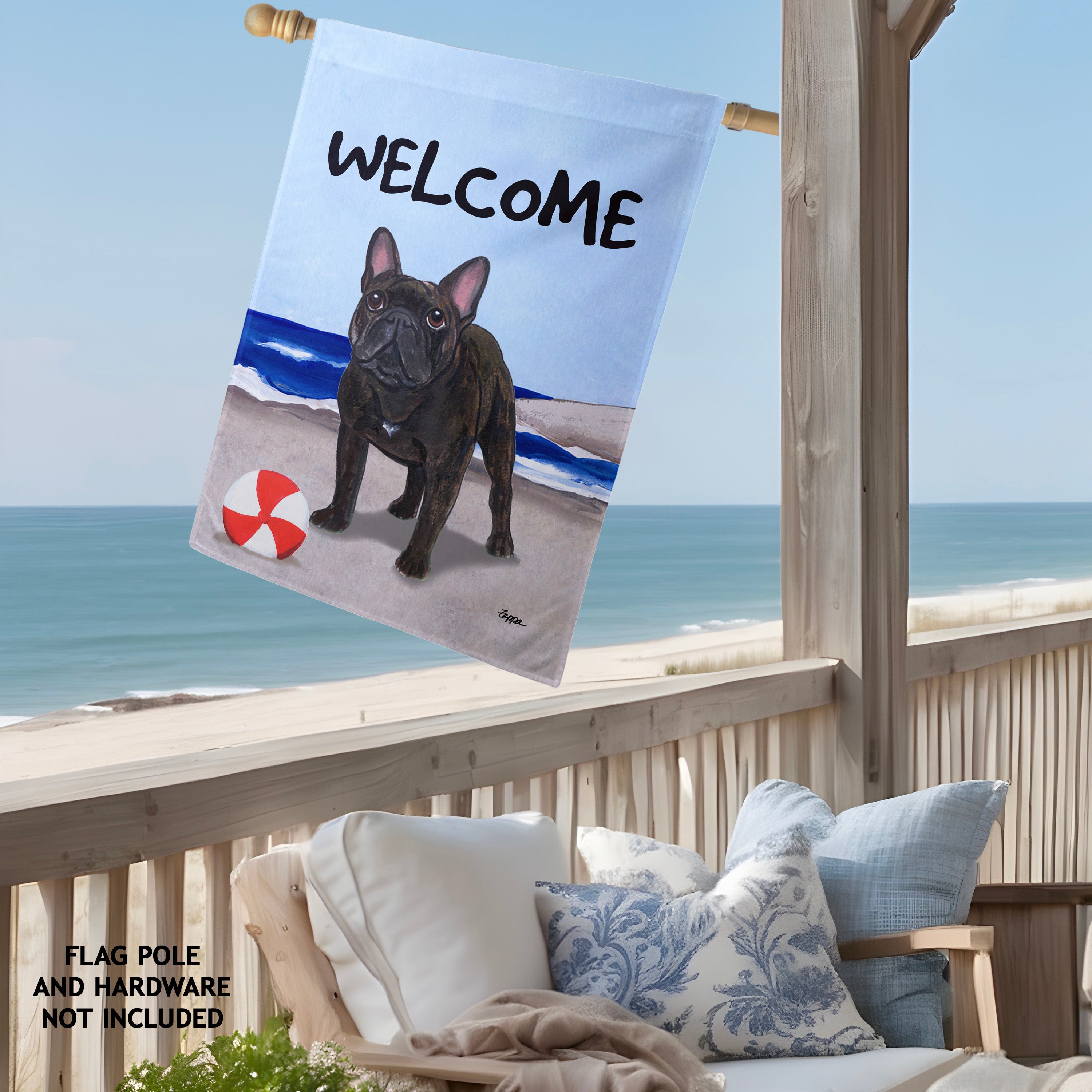 French Bulldog House Flag