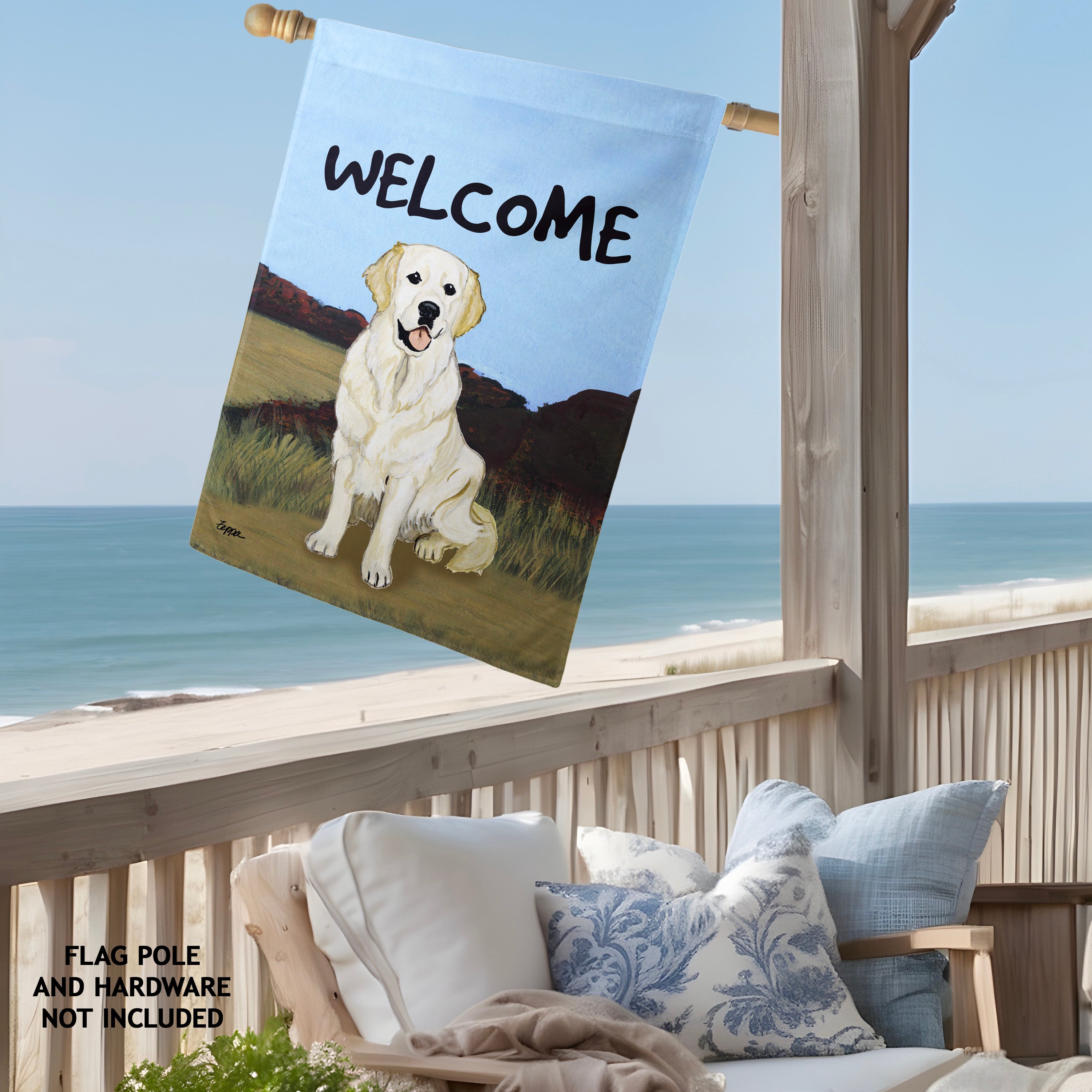Golden Retriever House Flag