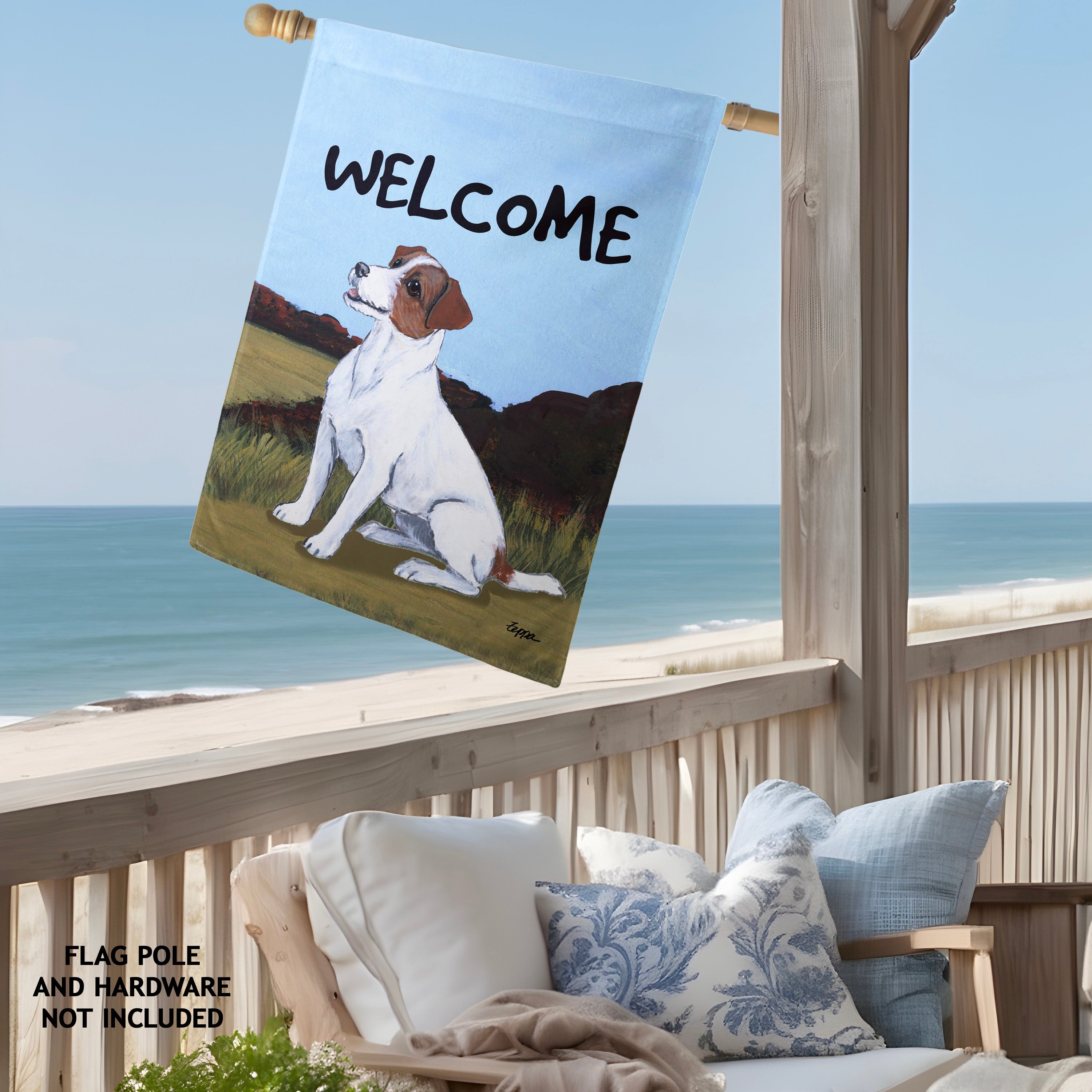 Jack Russell Terrier House Flag