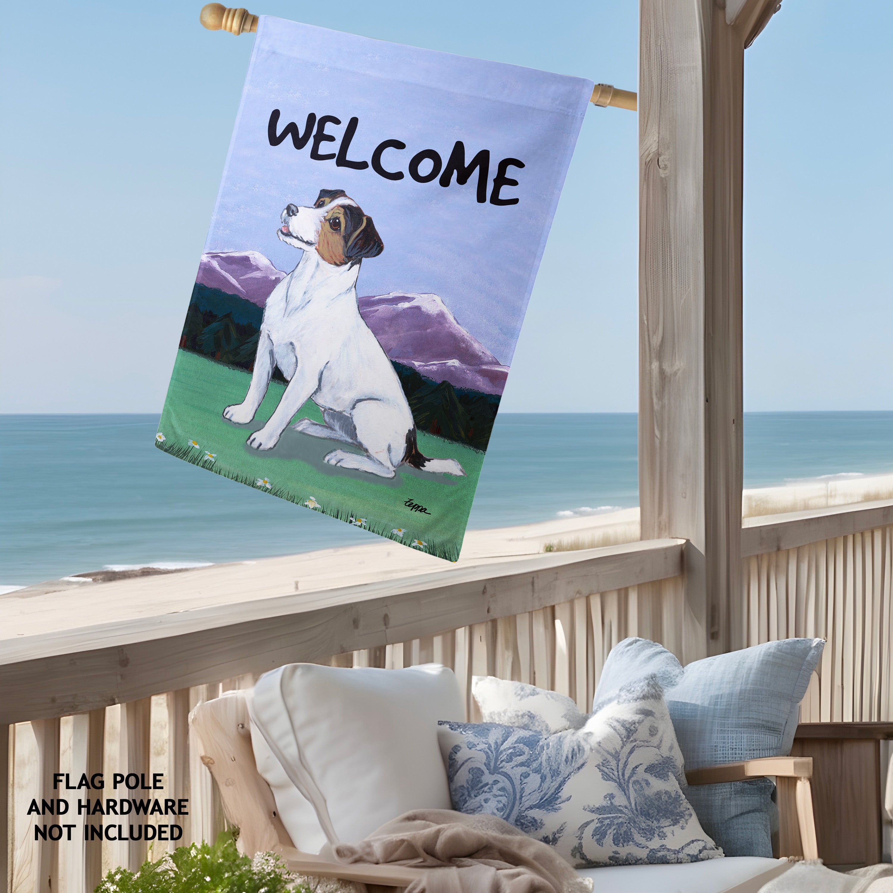Jack Russell Terrier House Flag
