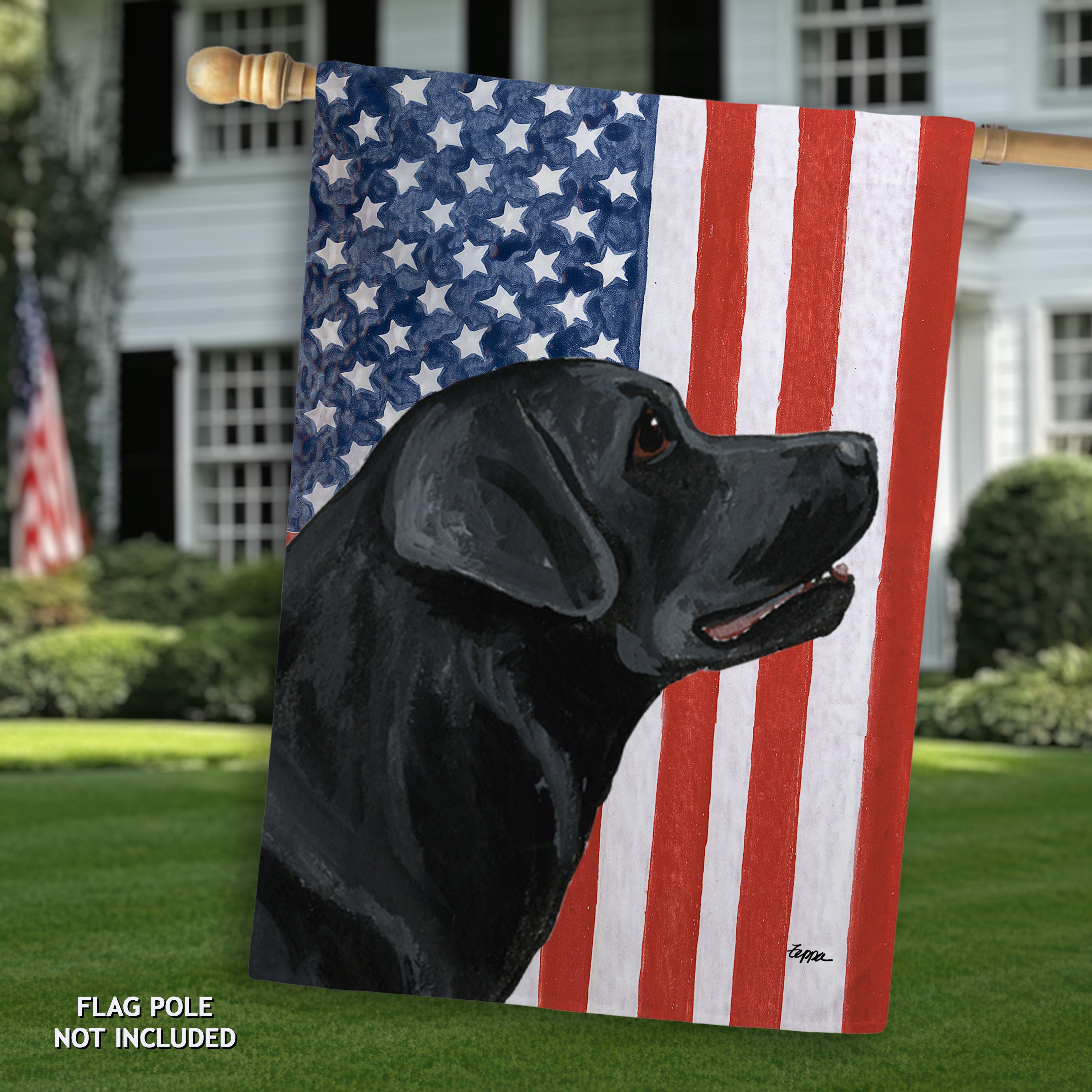 Labrador Retriever Americana House Flag