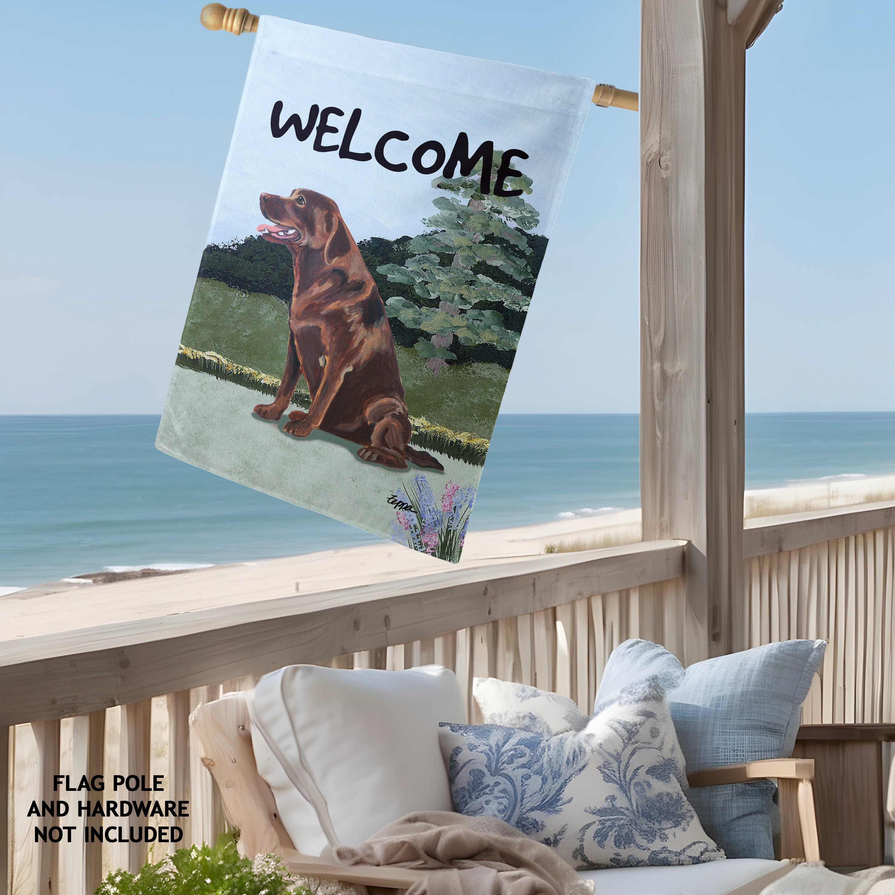 Labrador Retriever House Flag