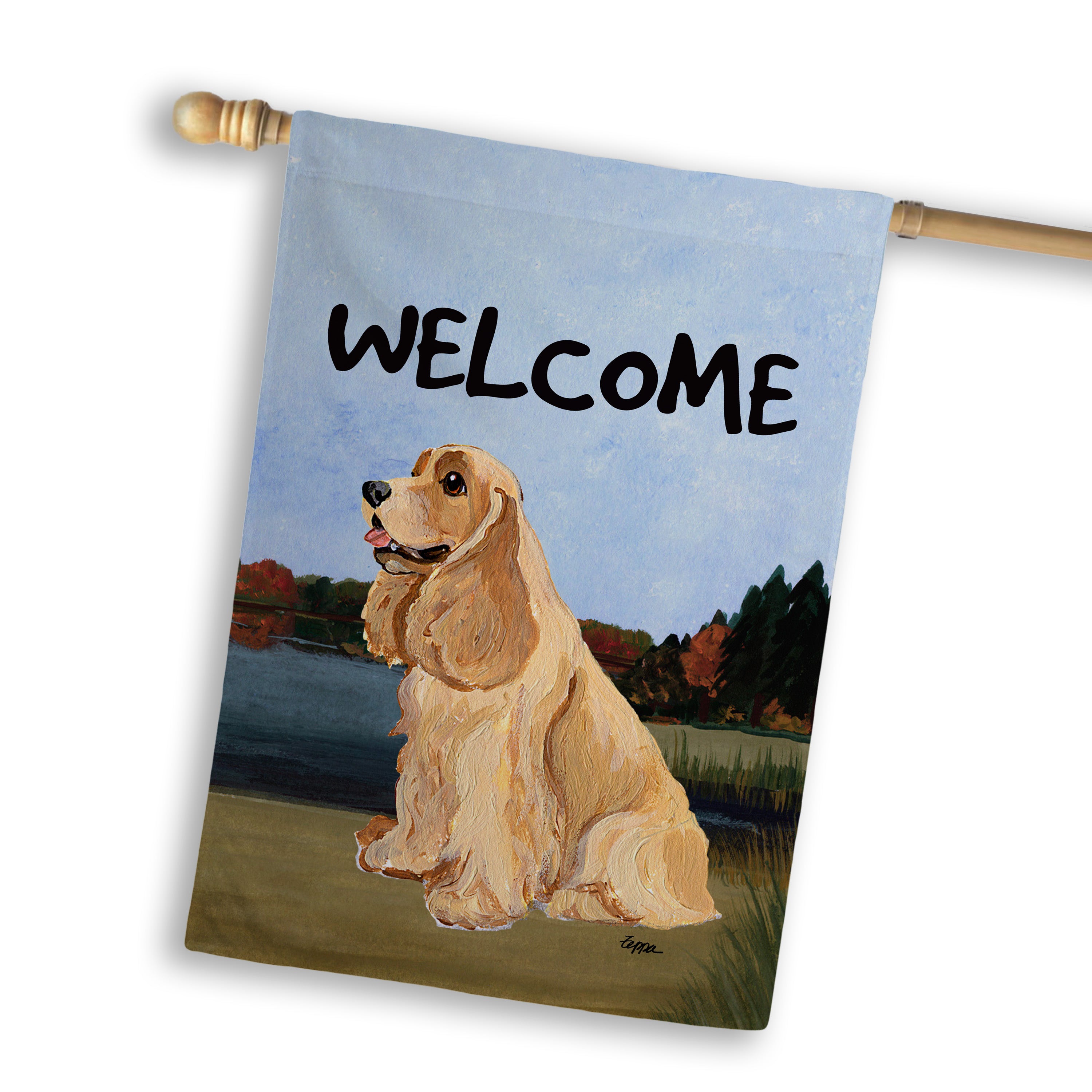 American Cocker Spaniel House Flag