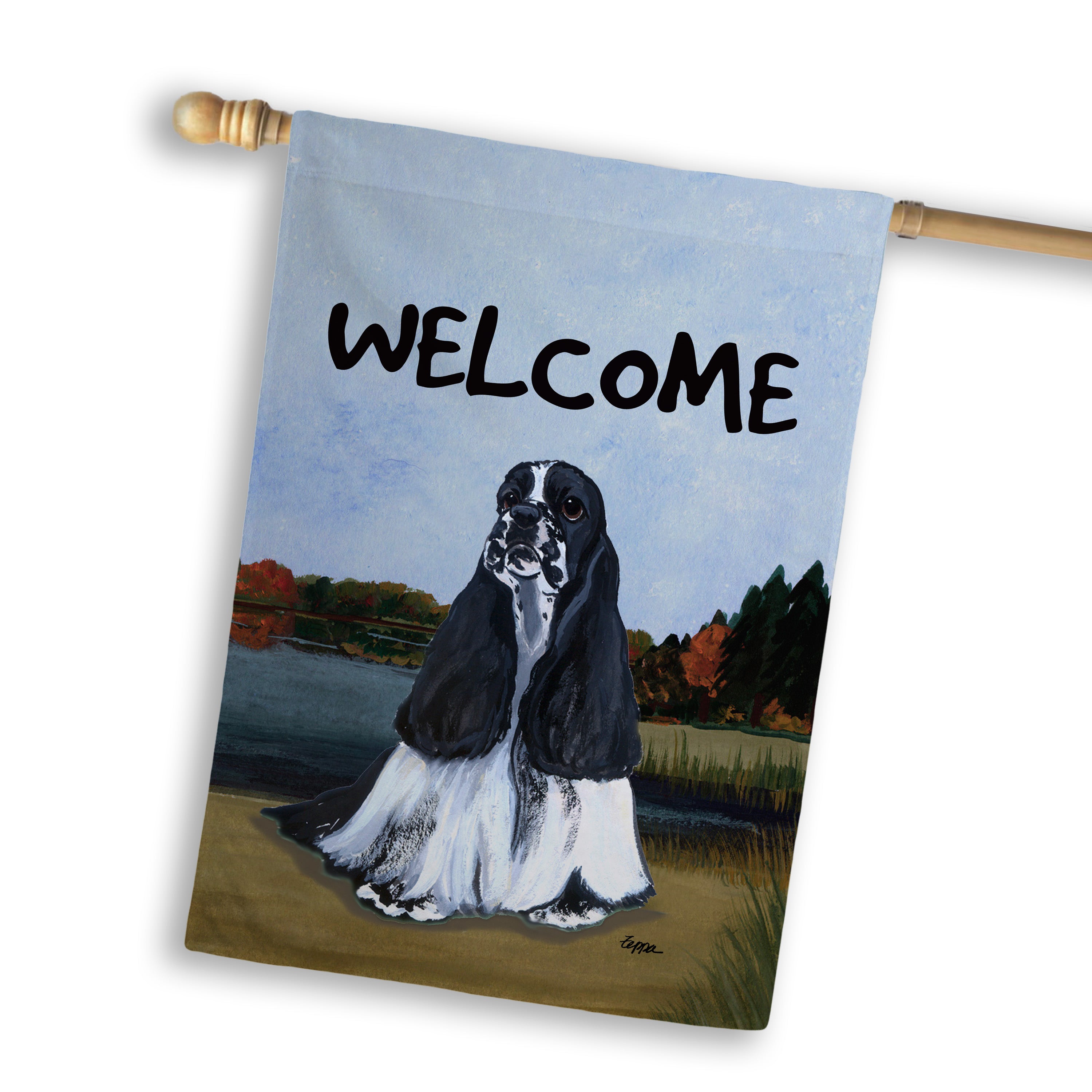 American Cocker Spaniel House Flag