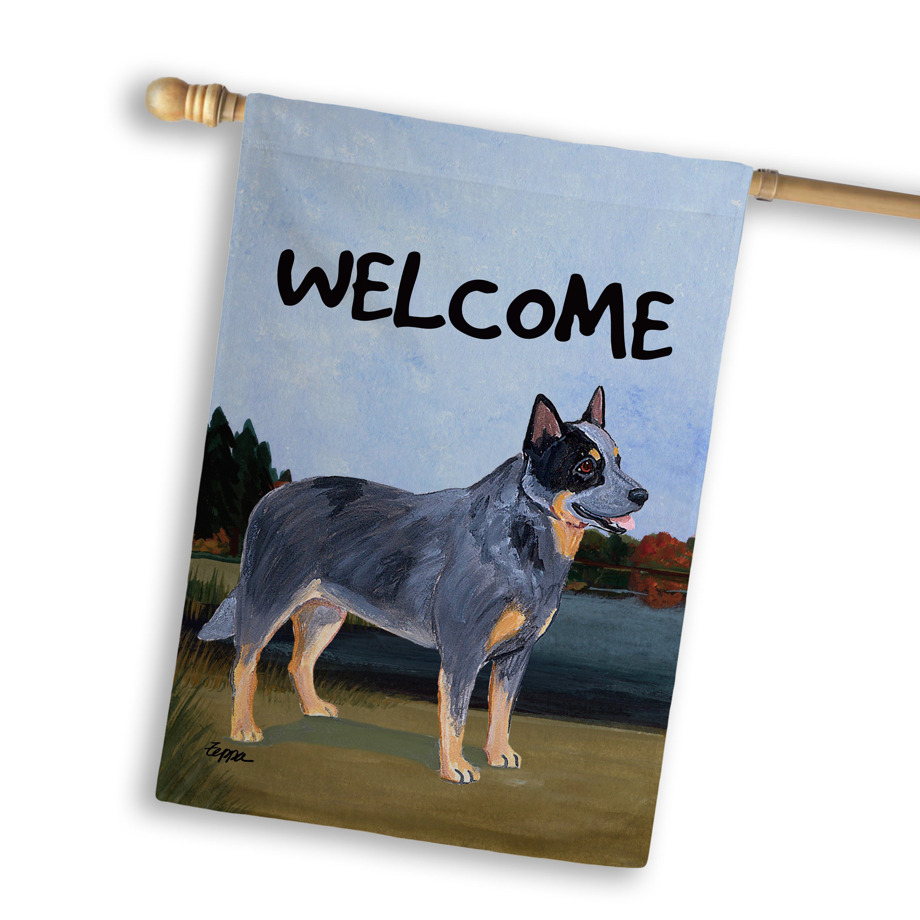 Australian Cattle Dog House Flag