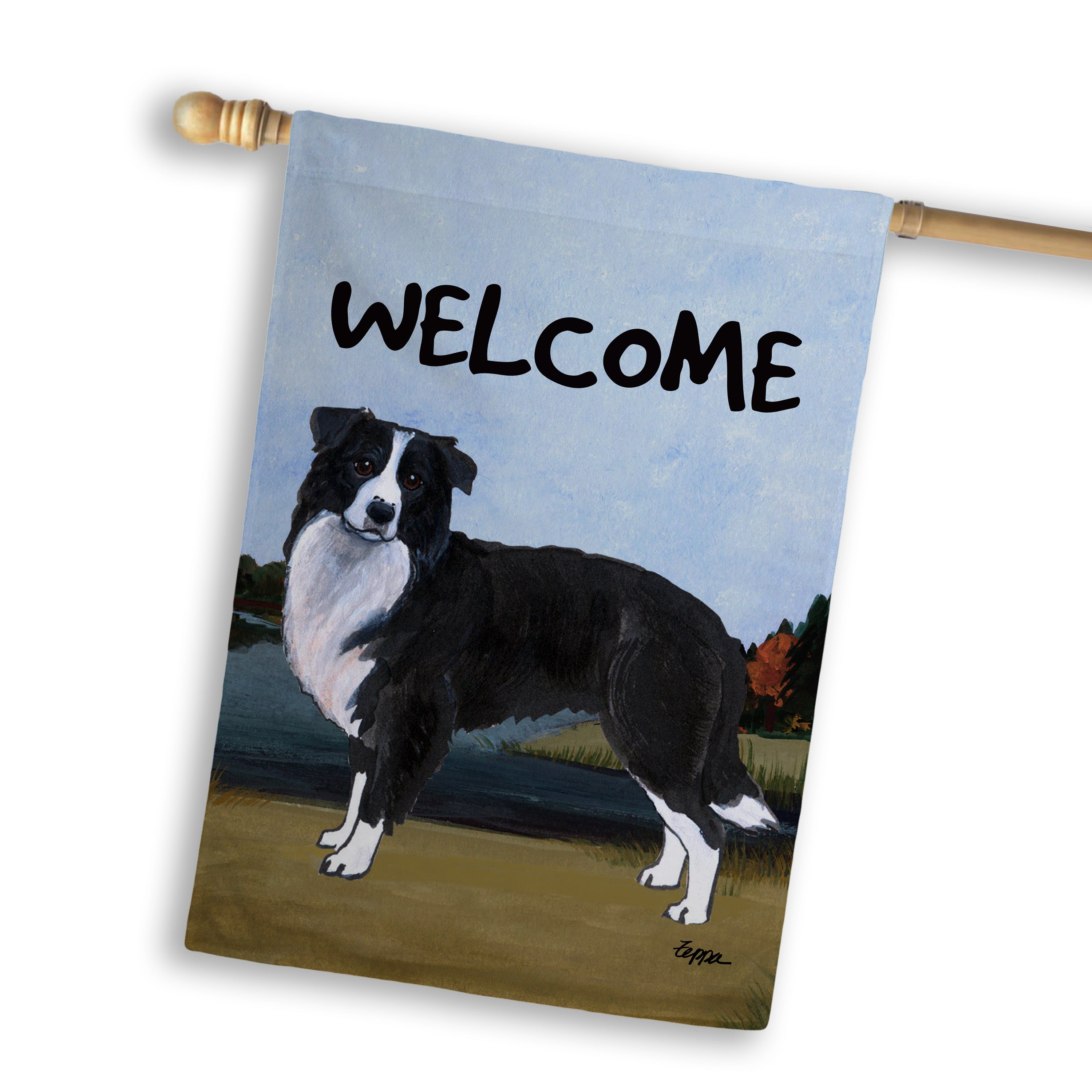 Border Collie House Flag