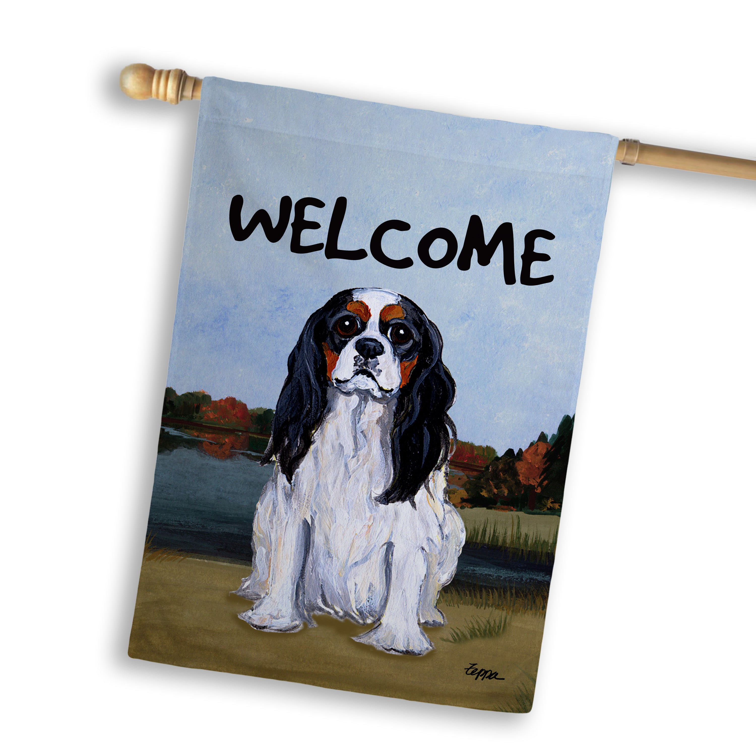 Cavalier King Charles Spaniel House Flag