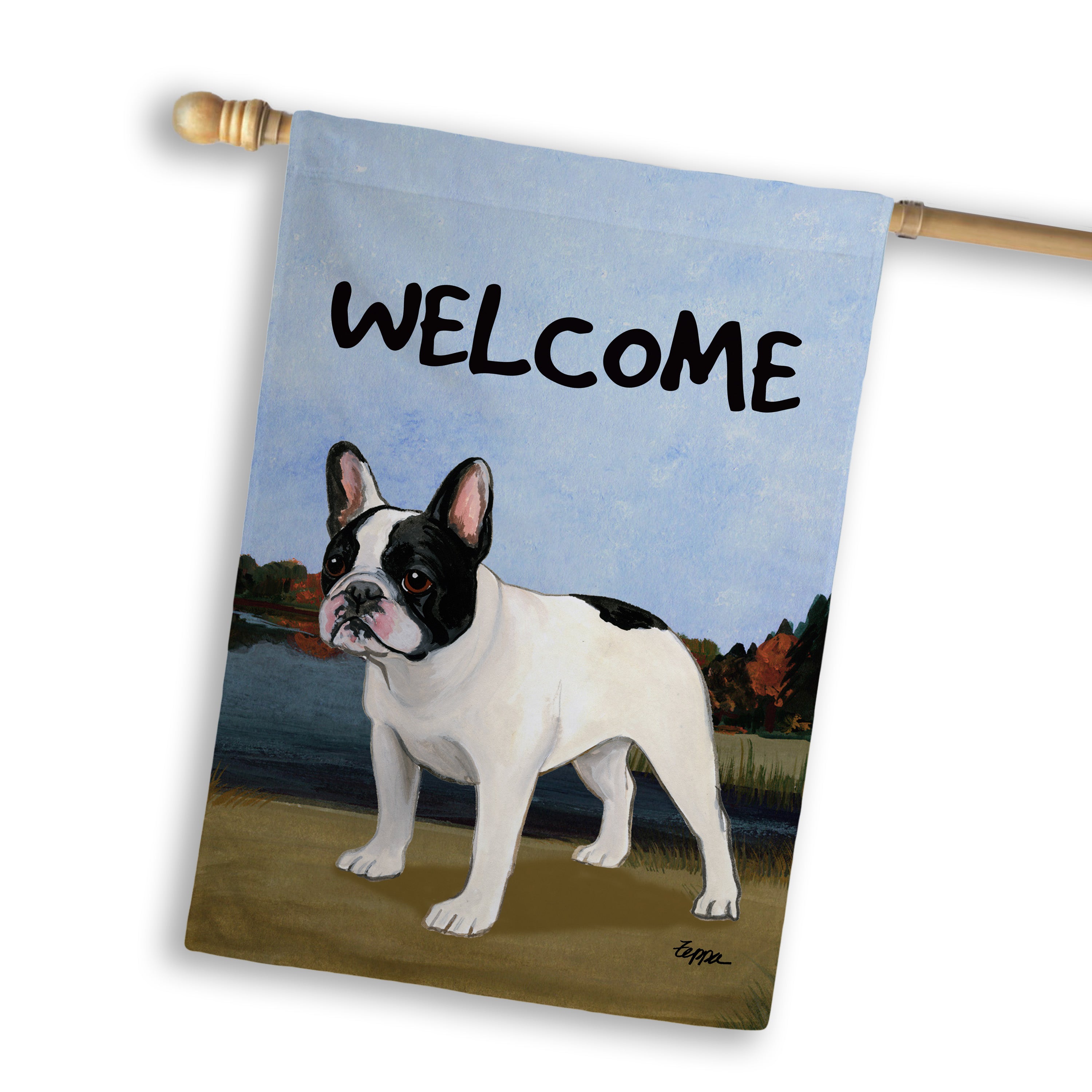 French Bulldog House Flag