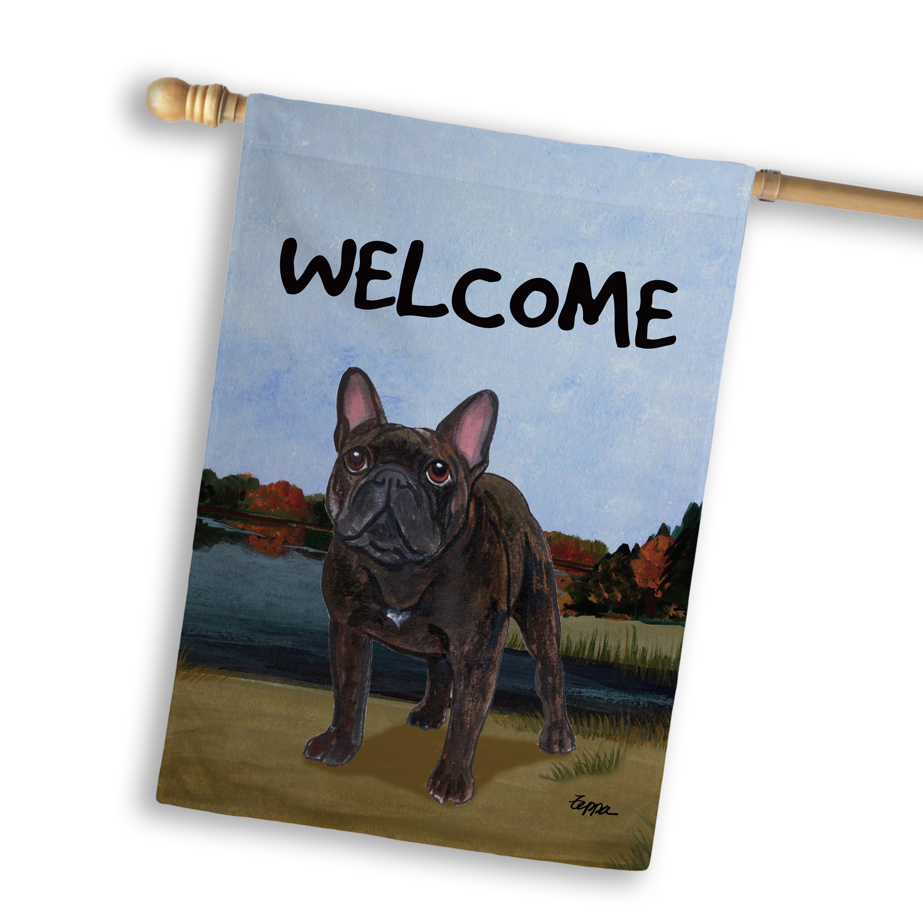 French Bulldog House Flag