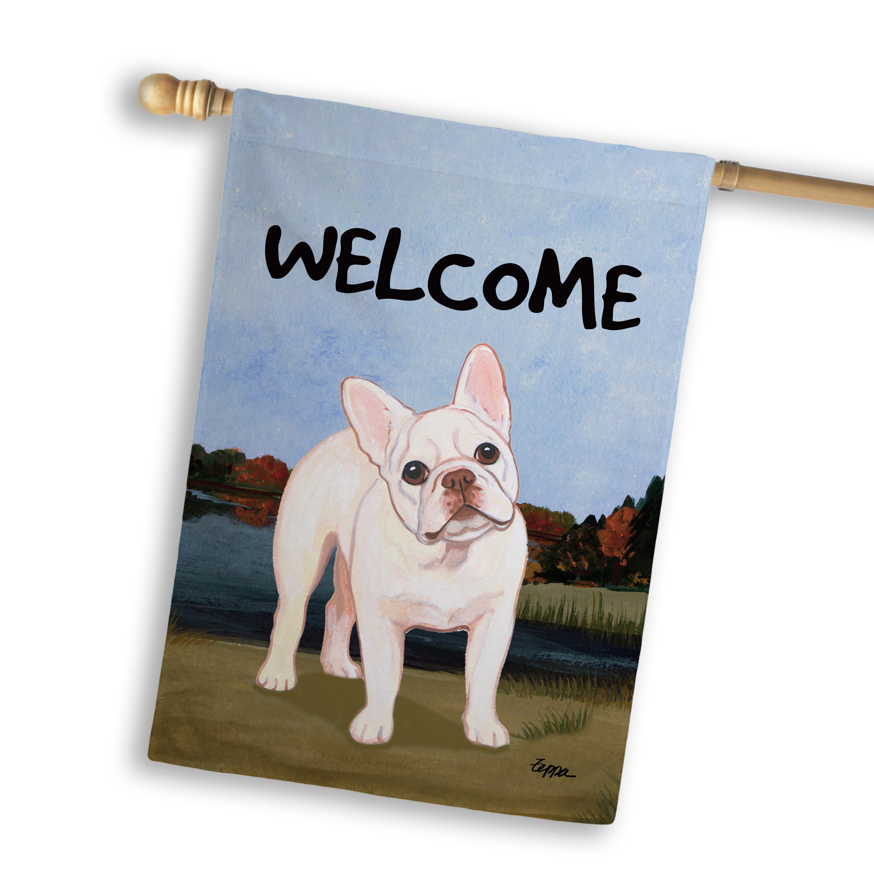 French Bulldog House Flag