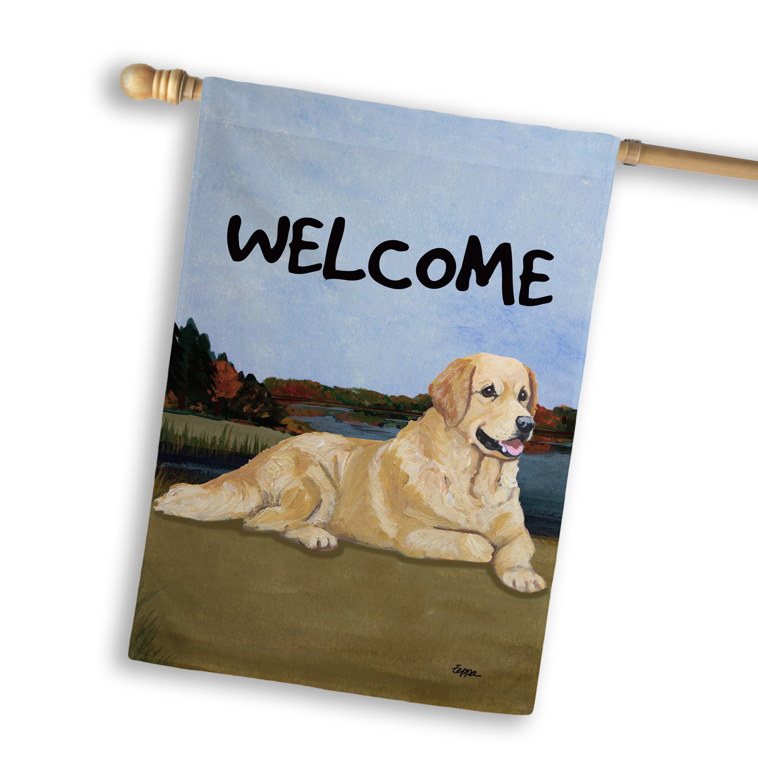 Golden Retriever House Flag