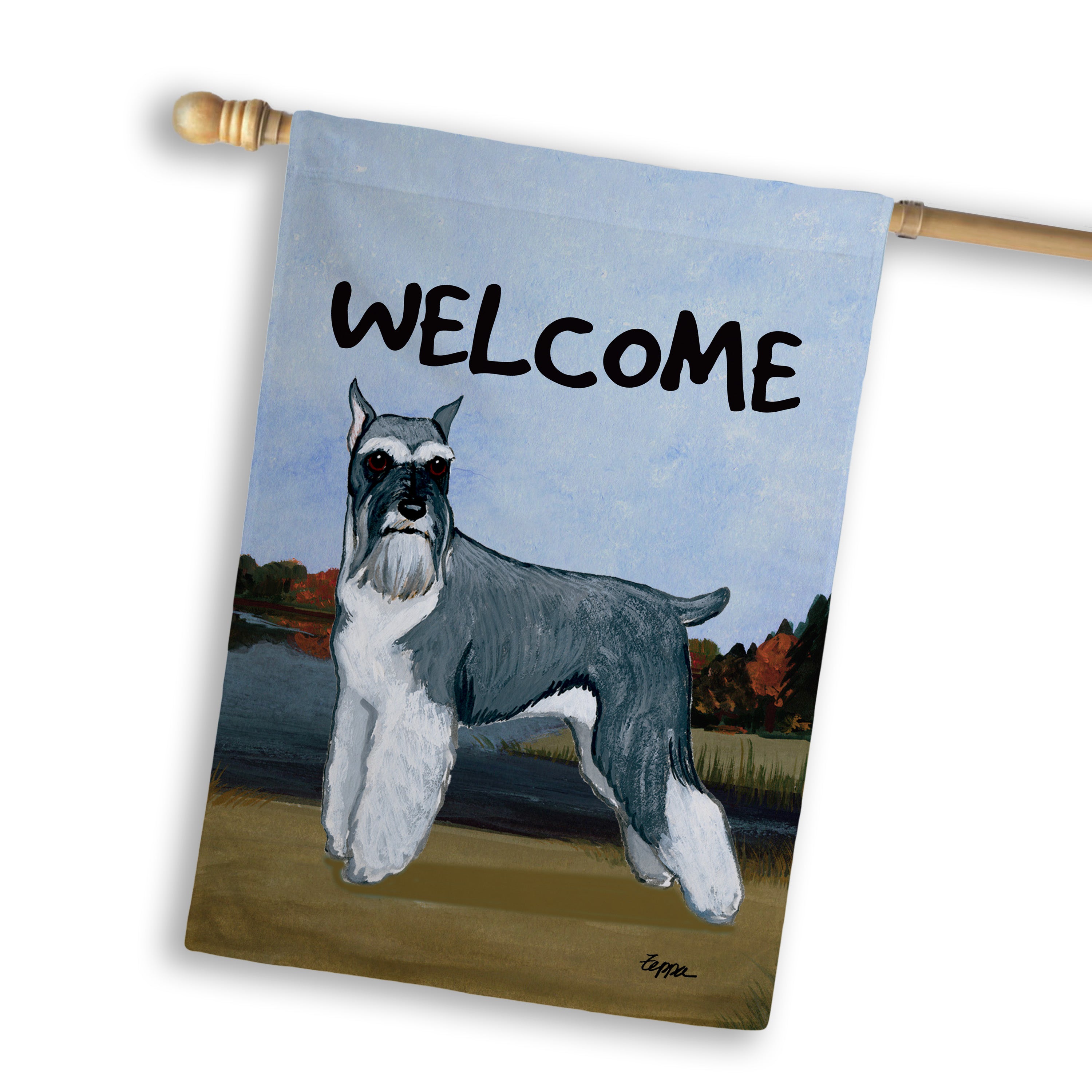Schnauzer House Flag
