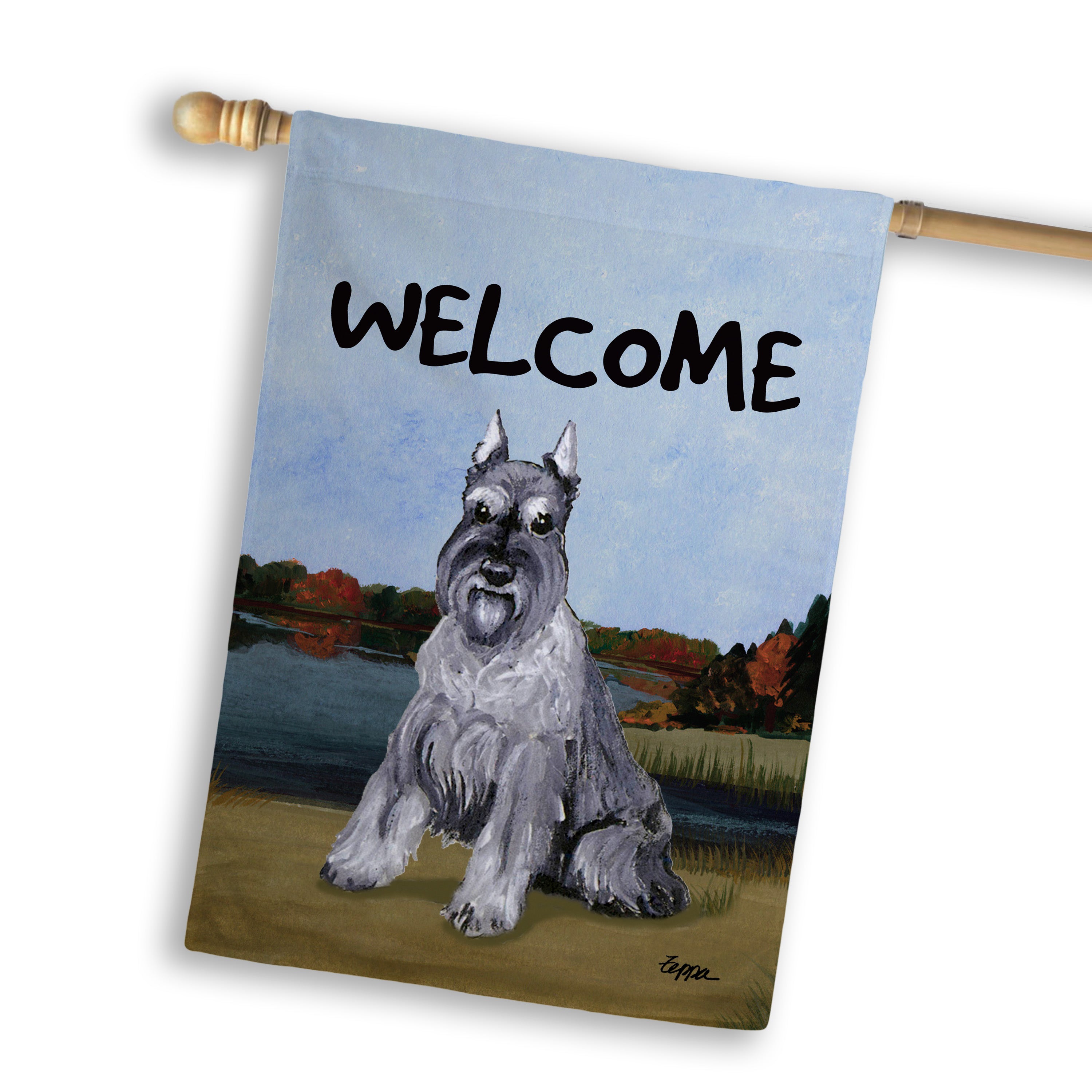 Schnauzer Miniature House Flag