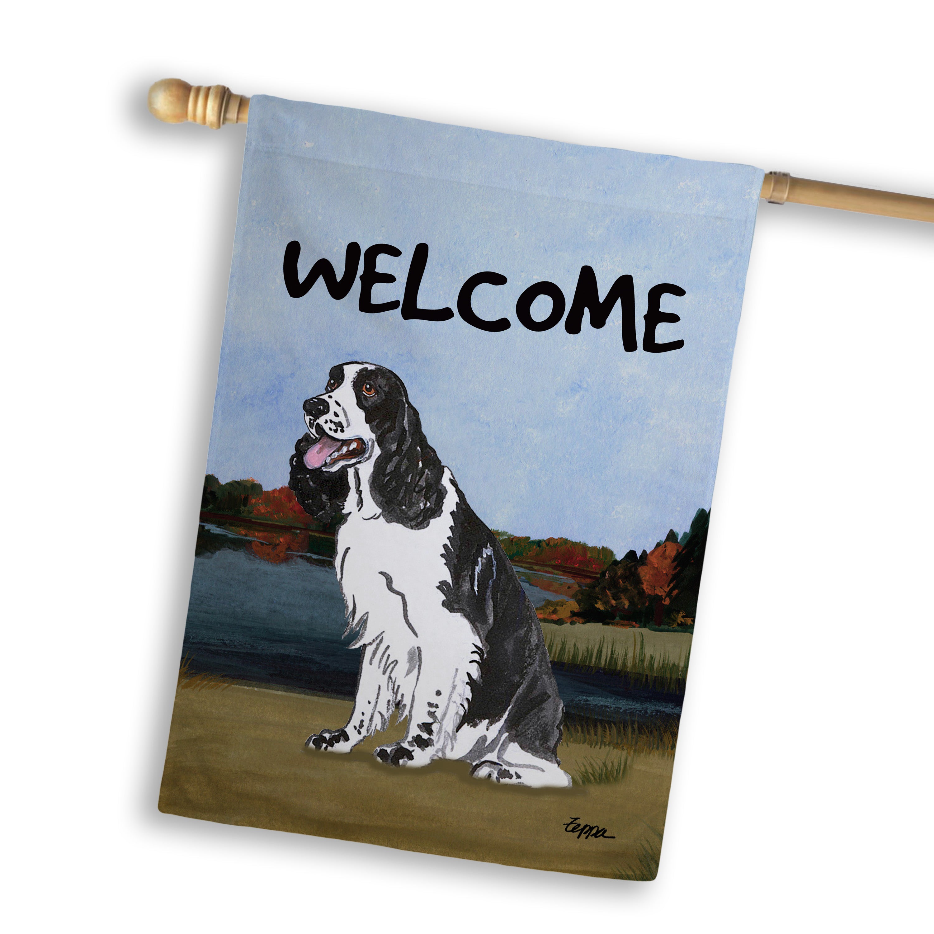 Springer Spaniel House Flag