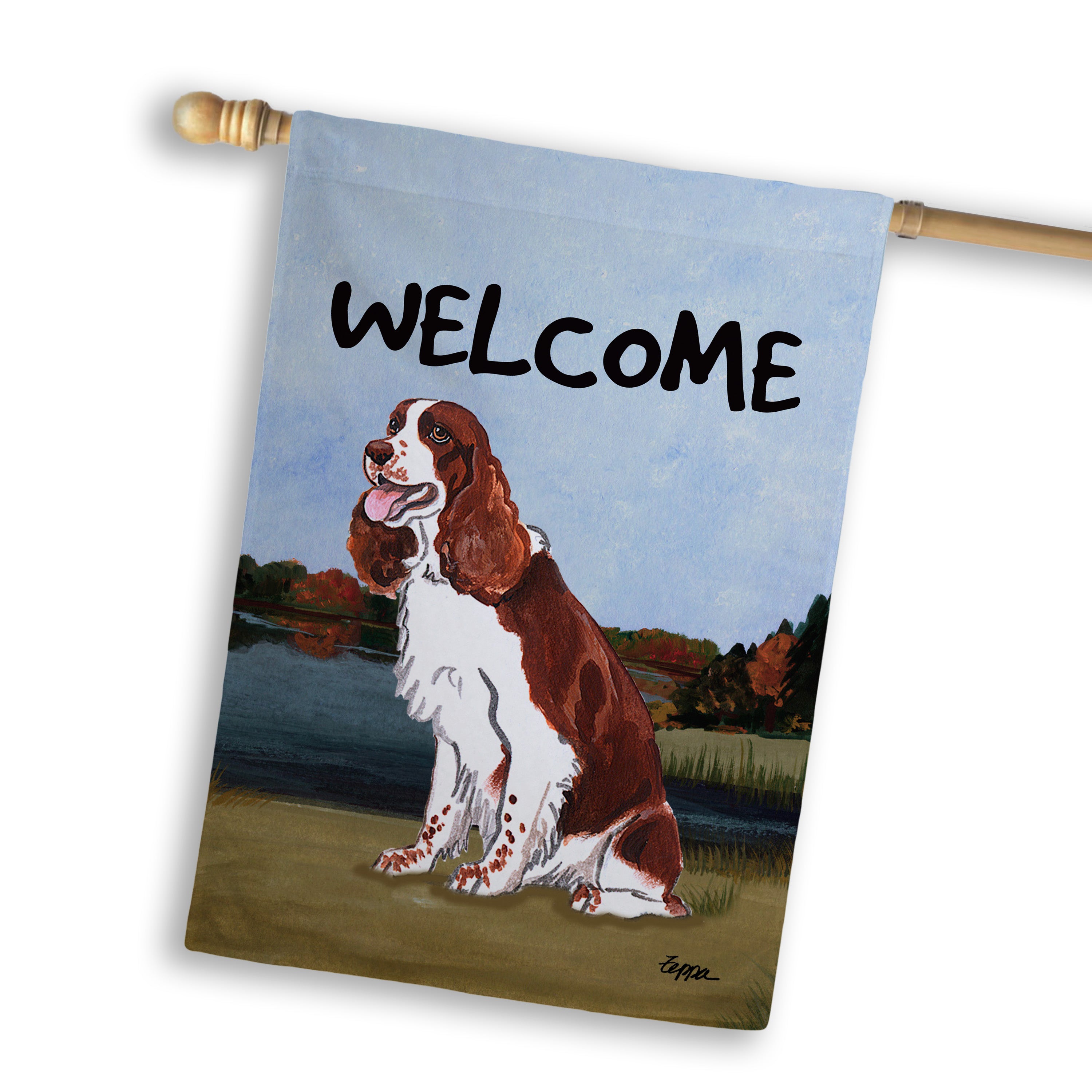 Springer Spaniel House Flag