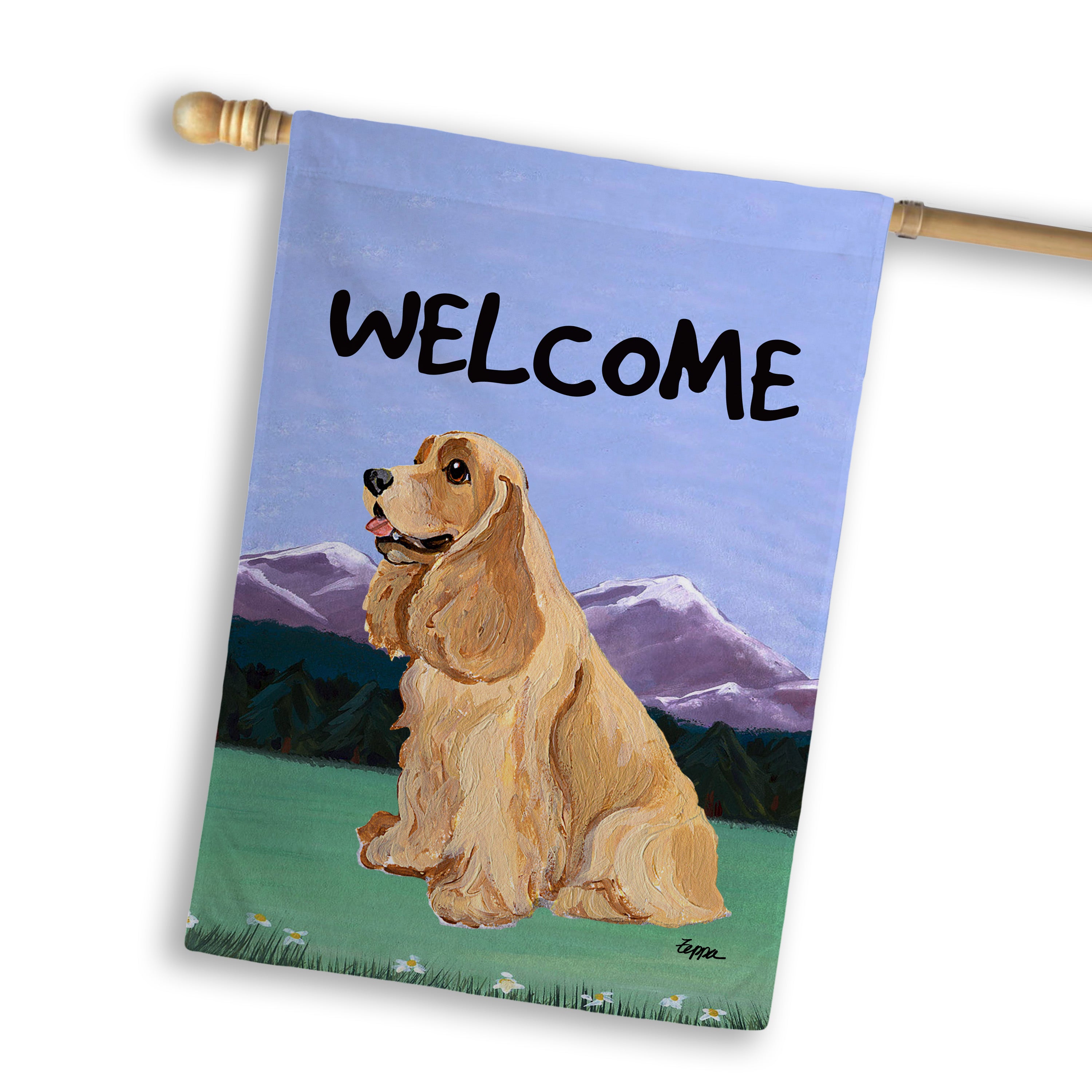 American Cocker Spaniel House Flag