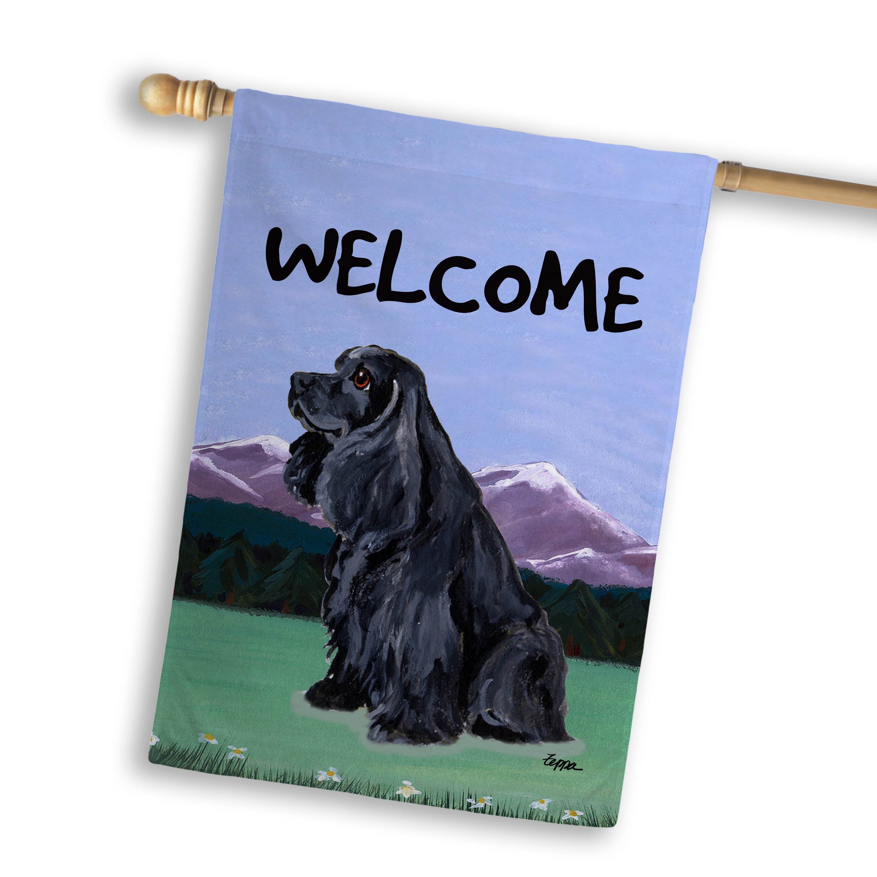 American Cocker Spaniel House Flag