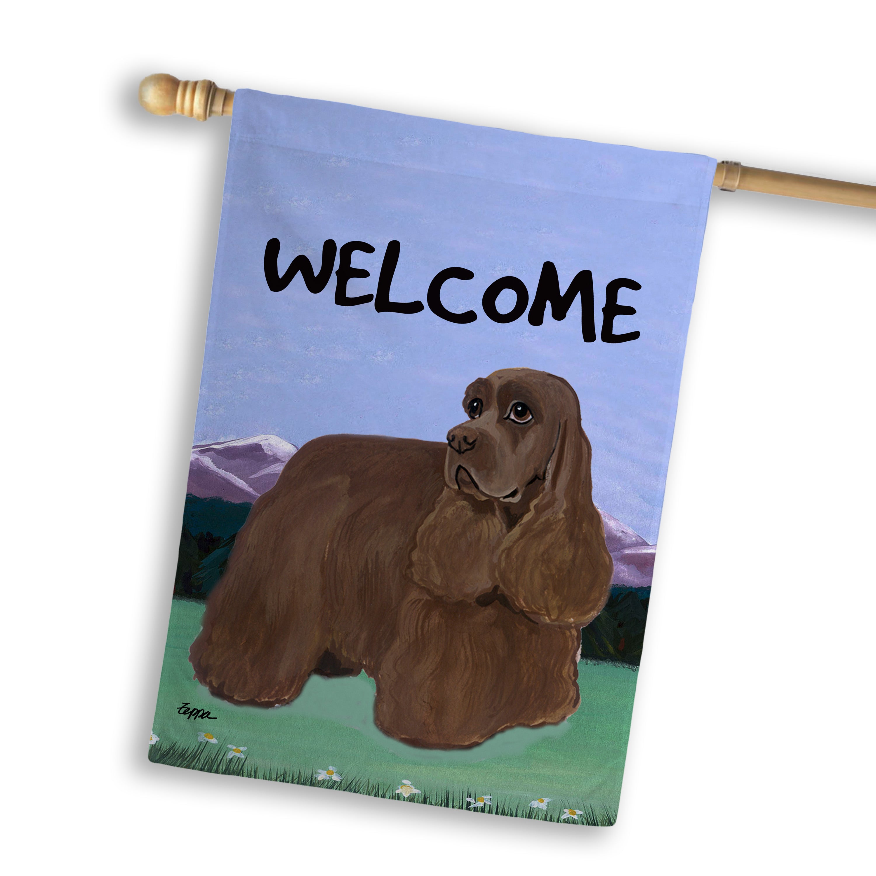 American Cocker Spaniel House Flag