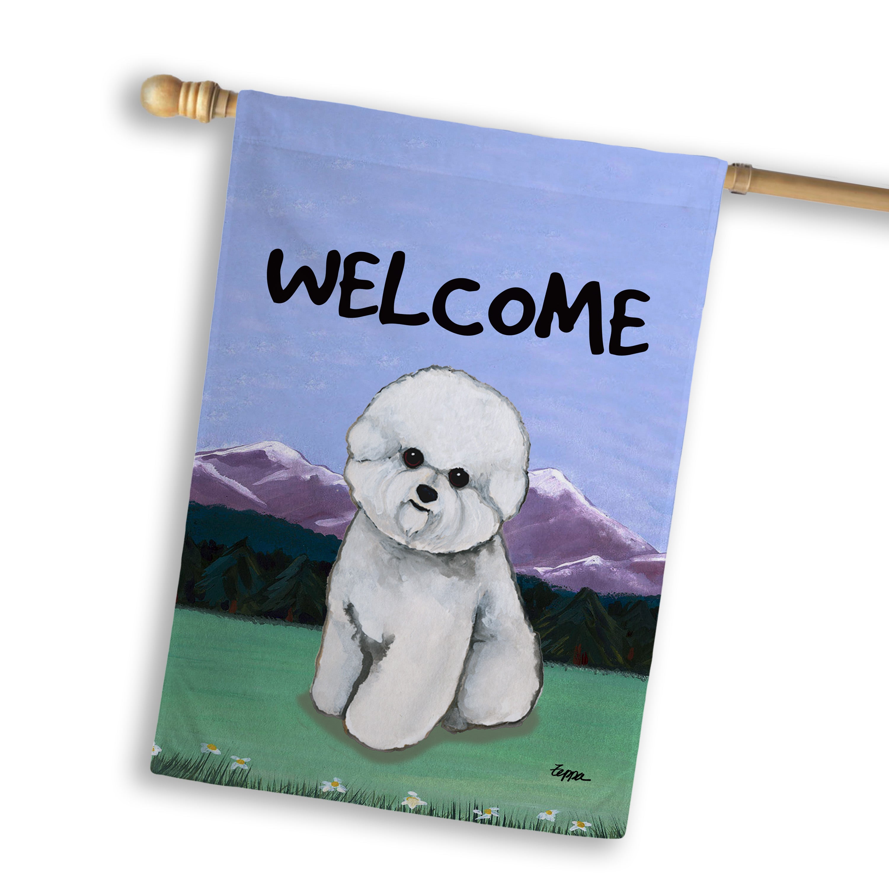 Bichon Frise House Flag
