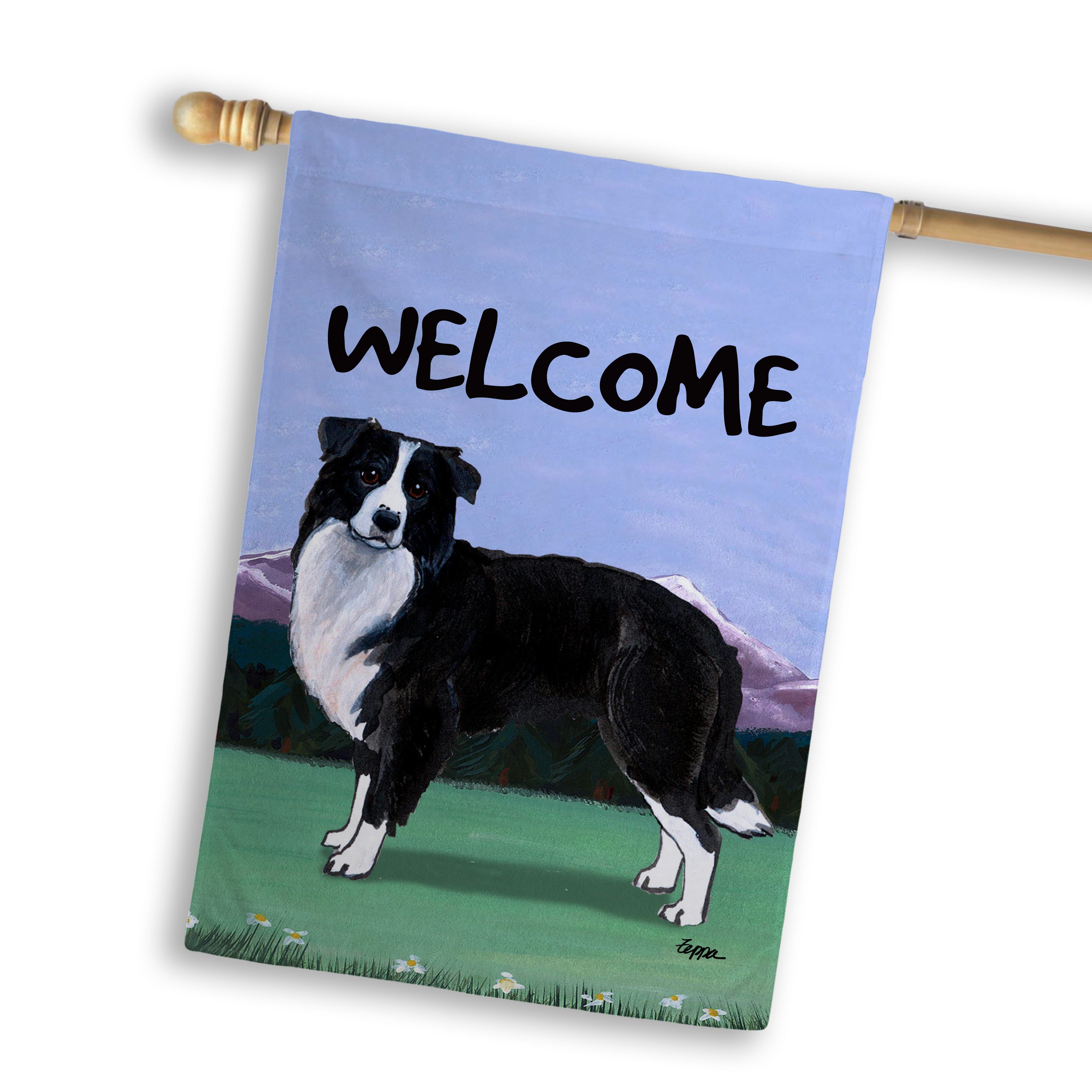 Border Collie House Flag