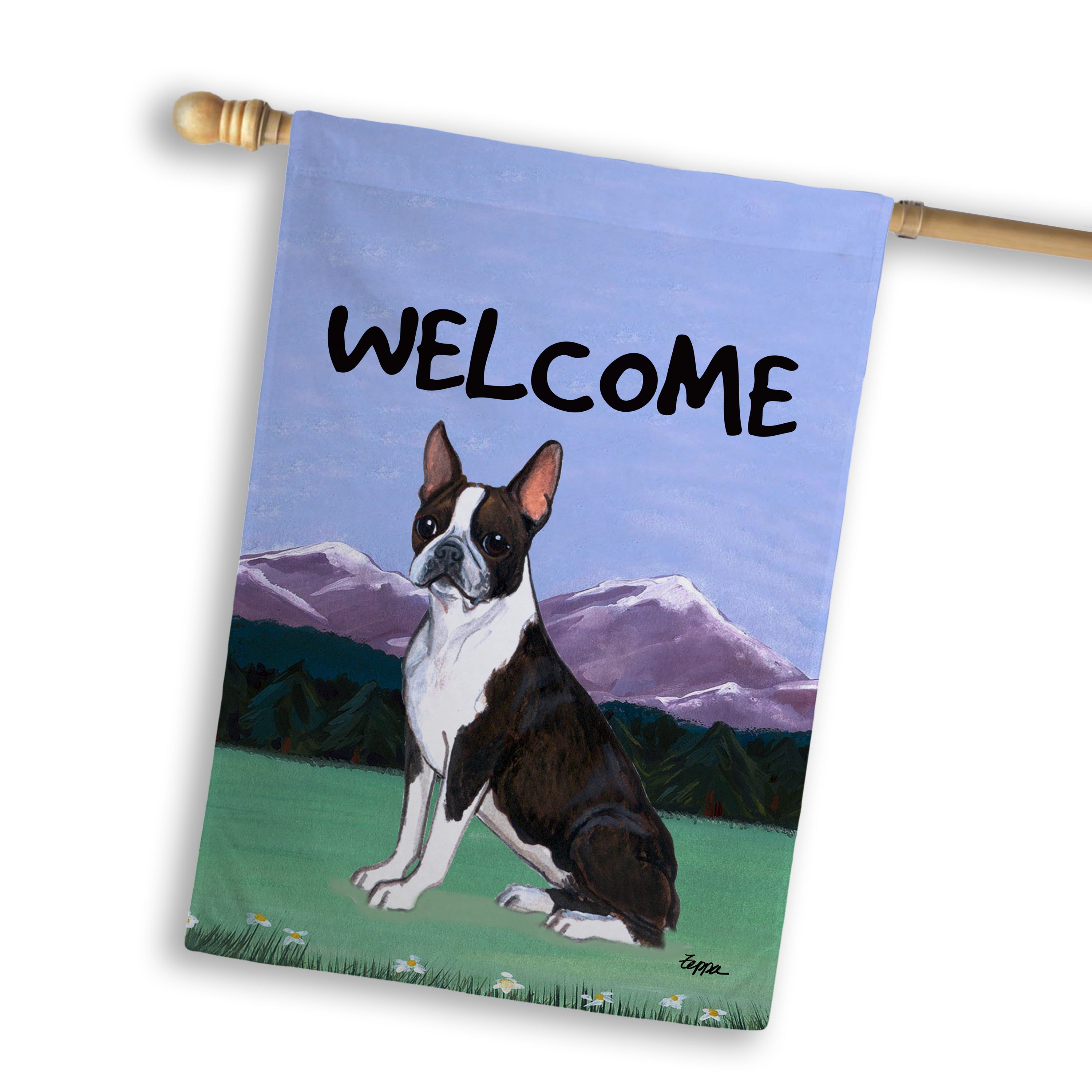 Boston Terrier House Flag