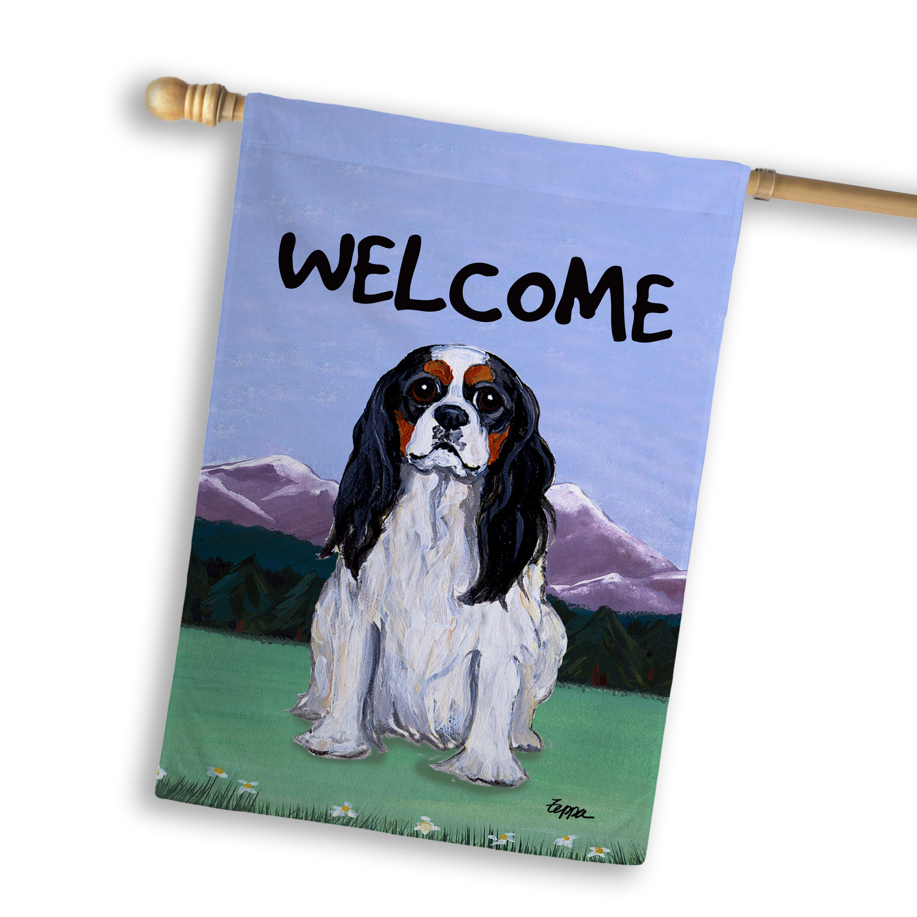 Cavalier King Charles Spaniel House Flag