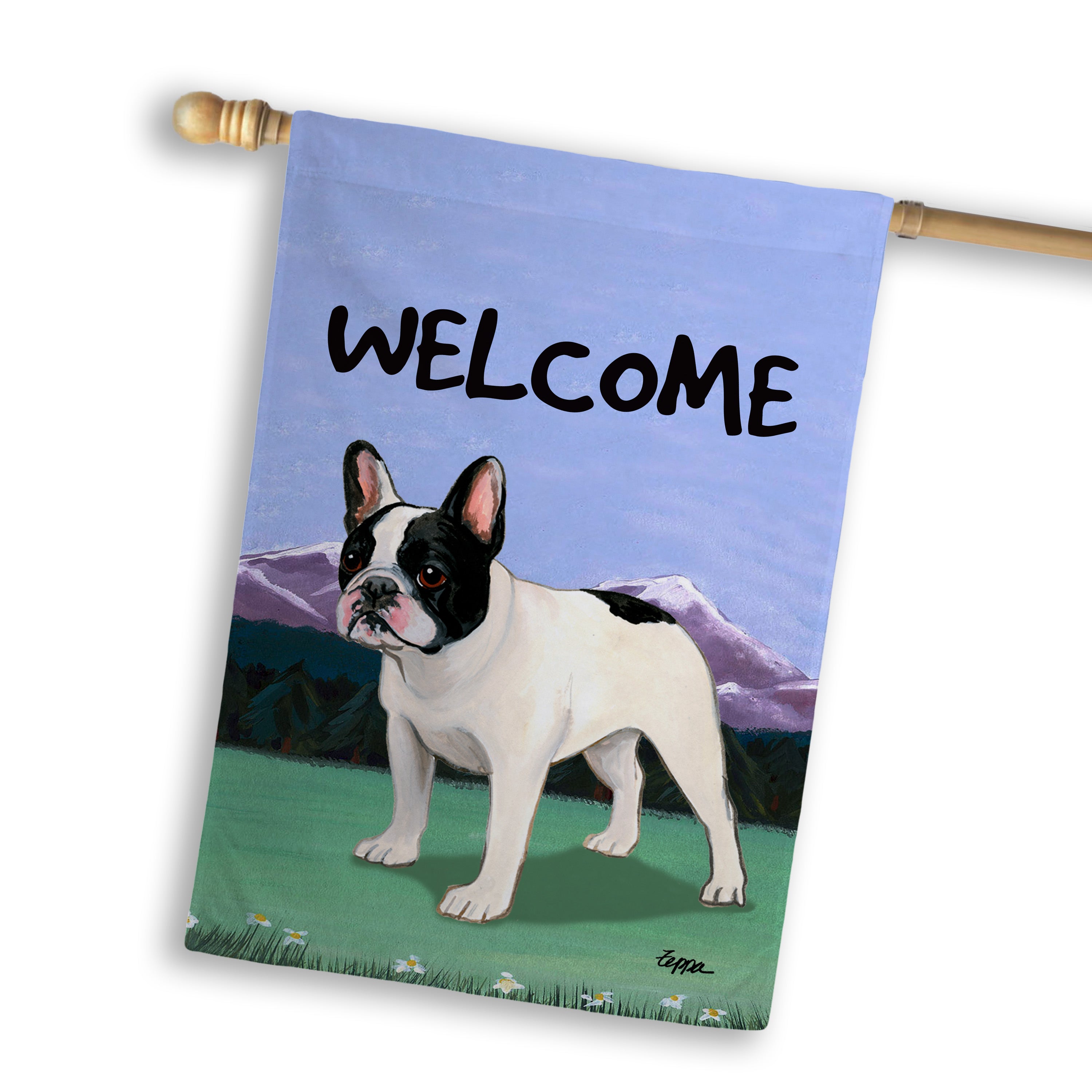 French Bulldog House Flag
