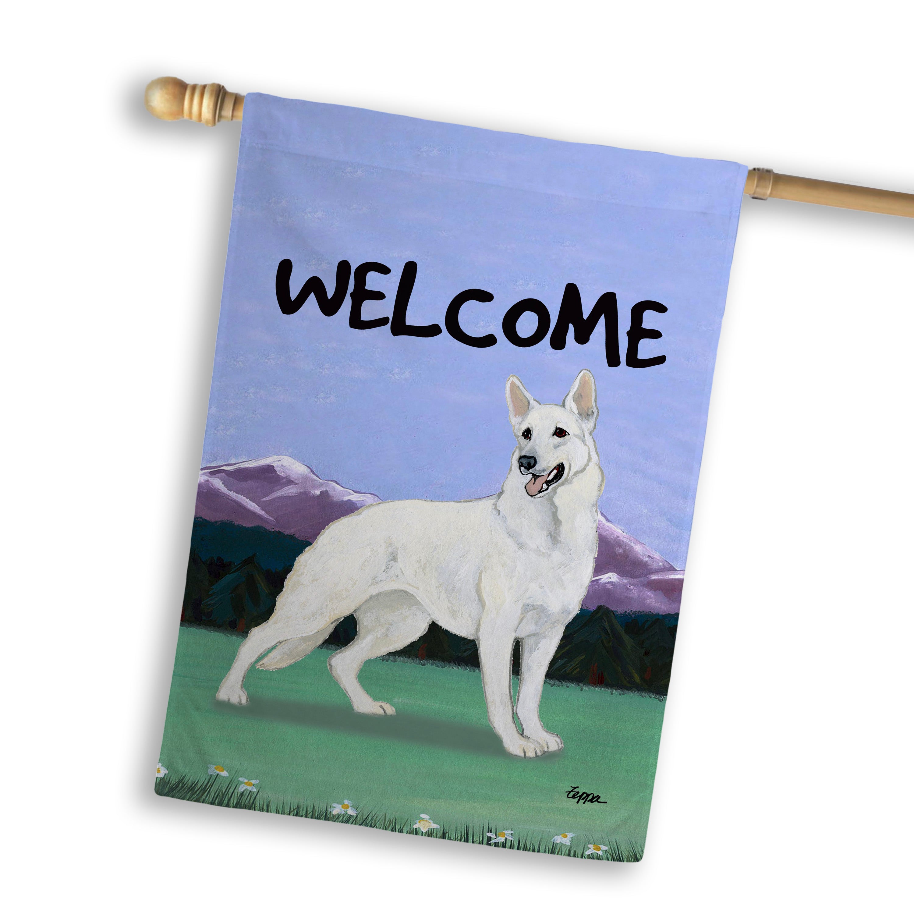 German Shepherd House Flag