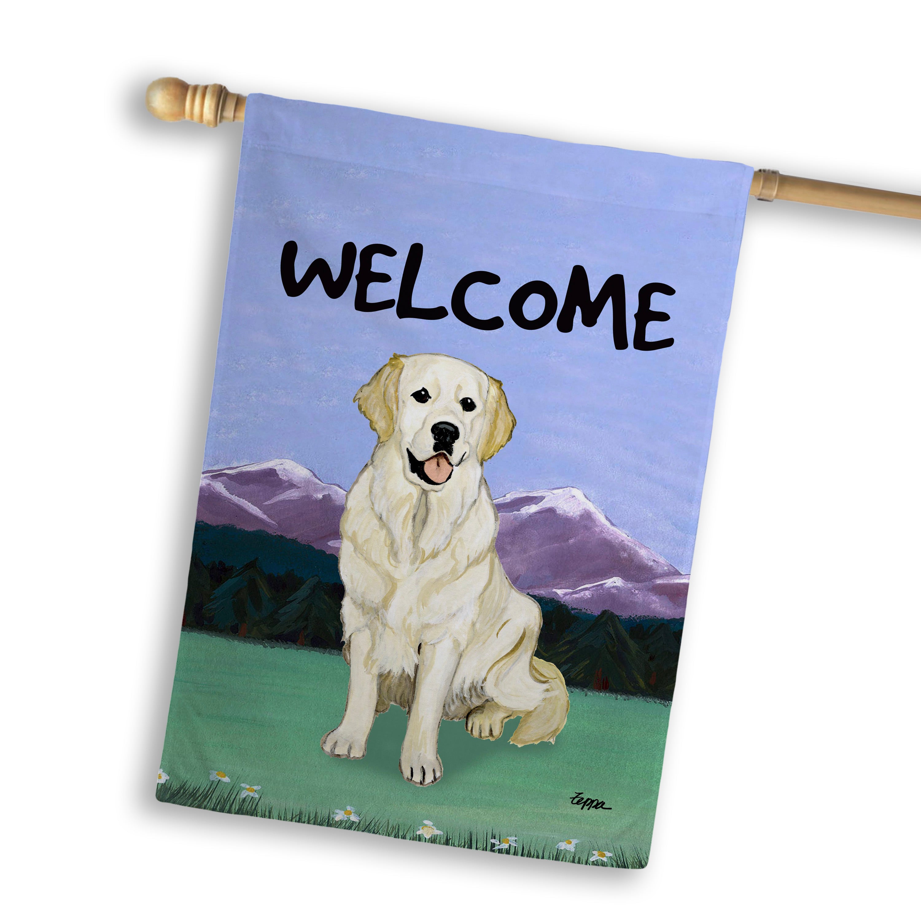 Golden Retriever House Flag