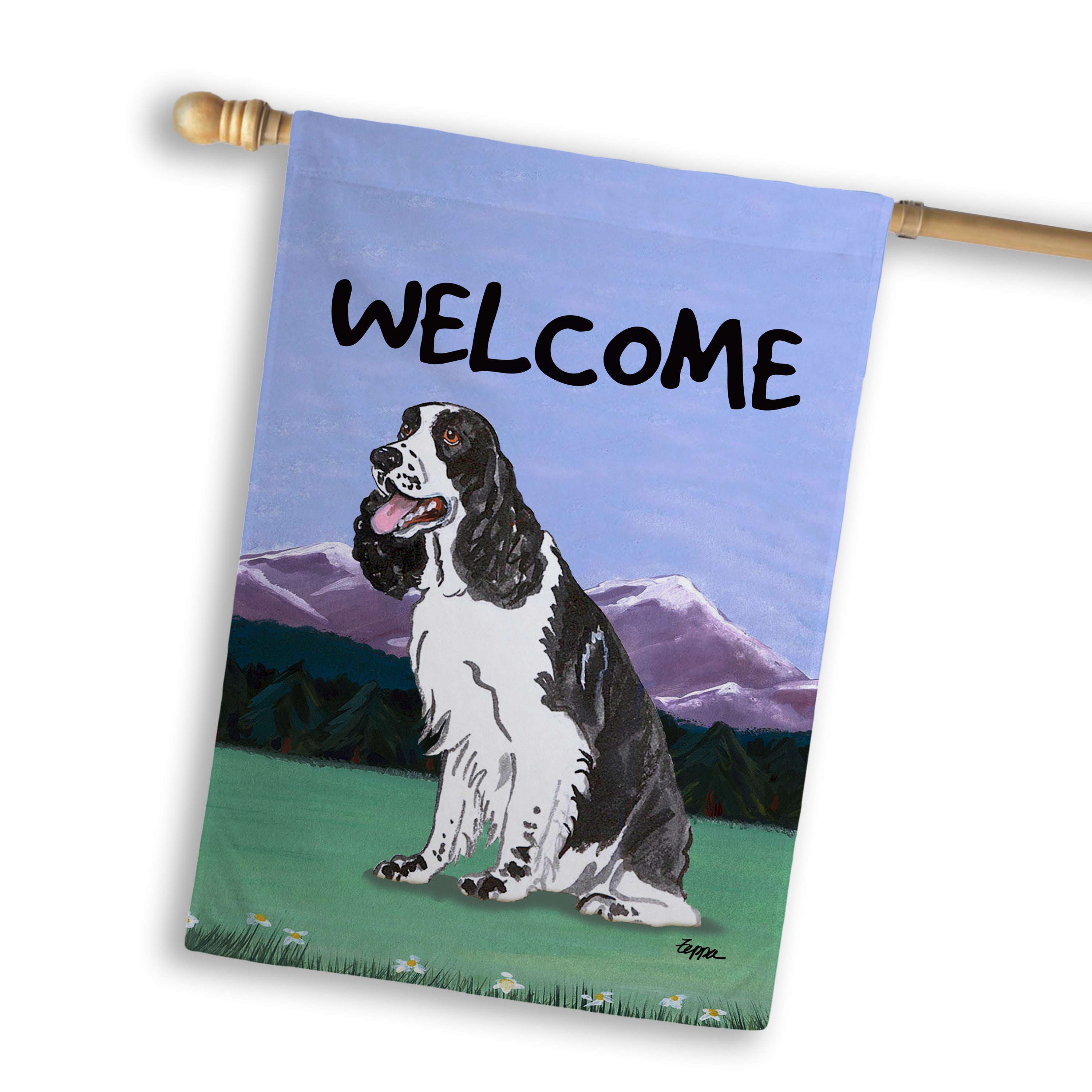 Springer Spaniel House Flag