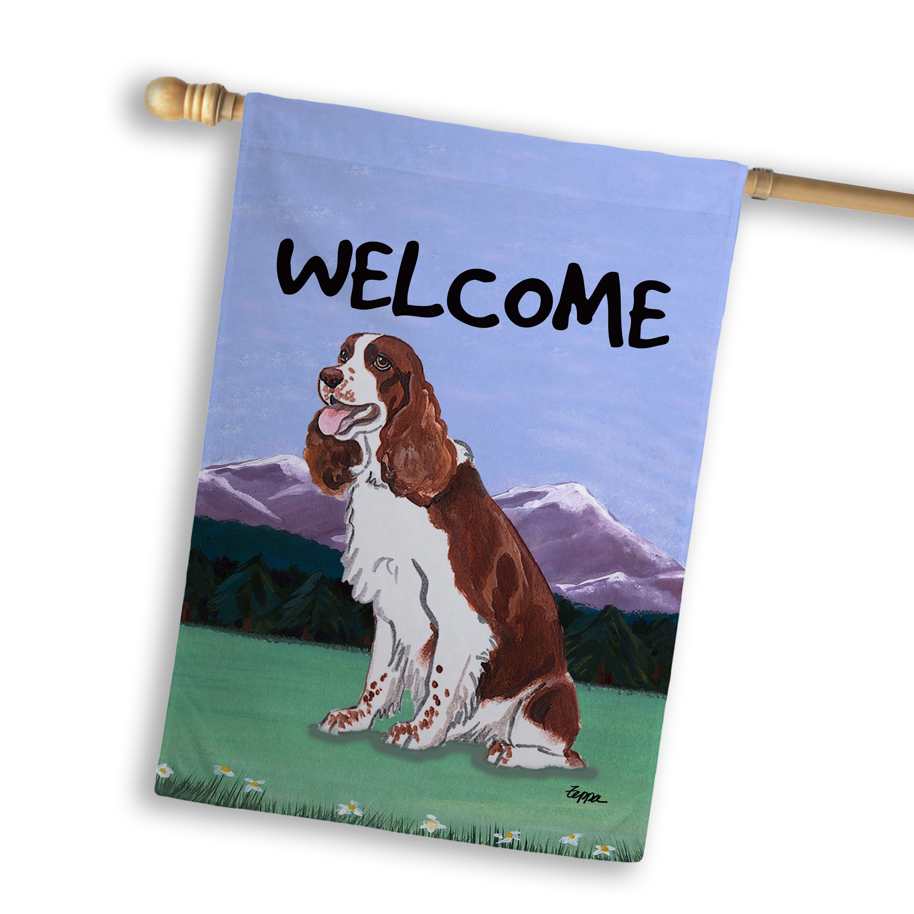 Springer Spaniel House Flag