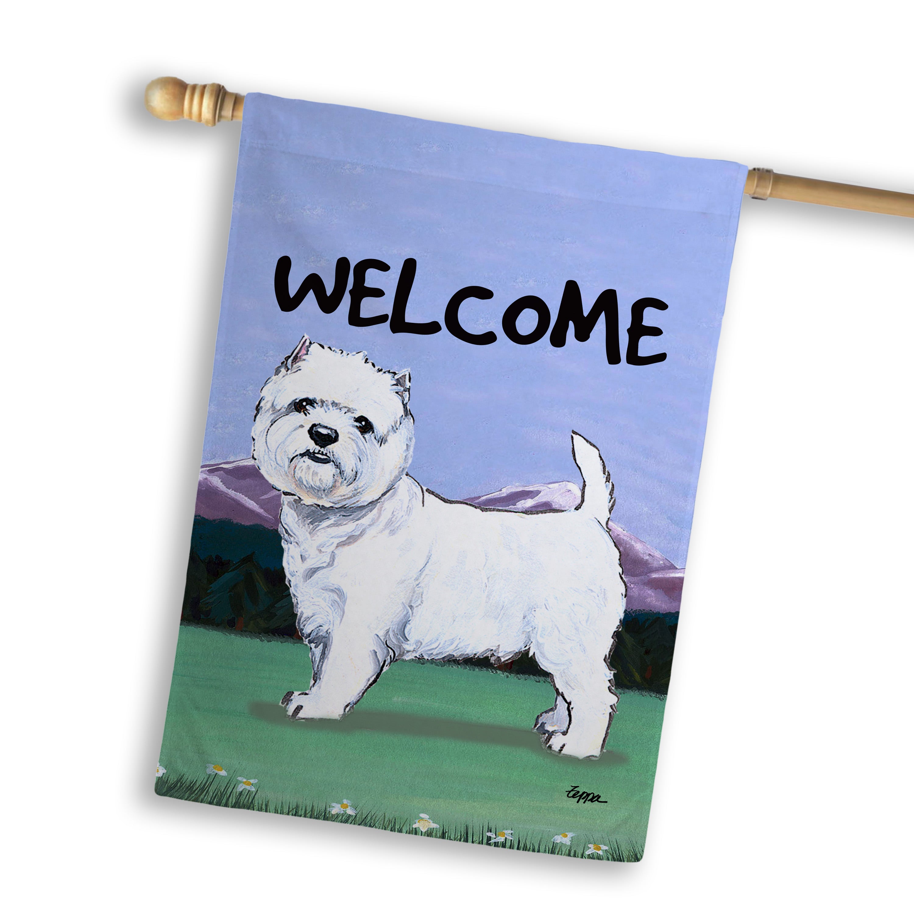 West Highland Terrier House Flag