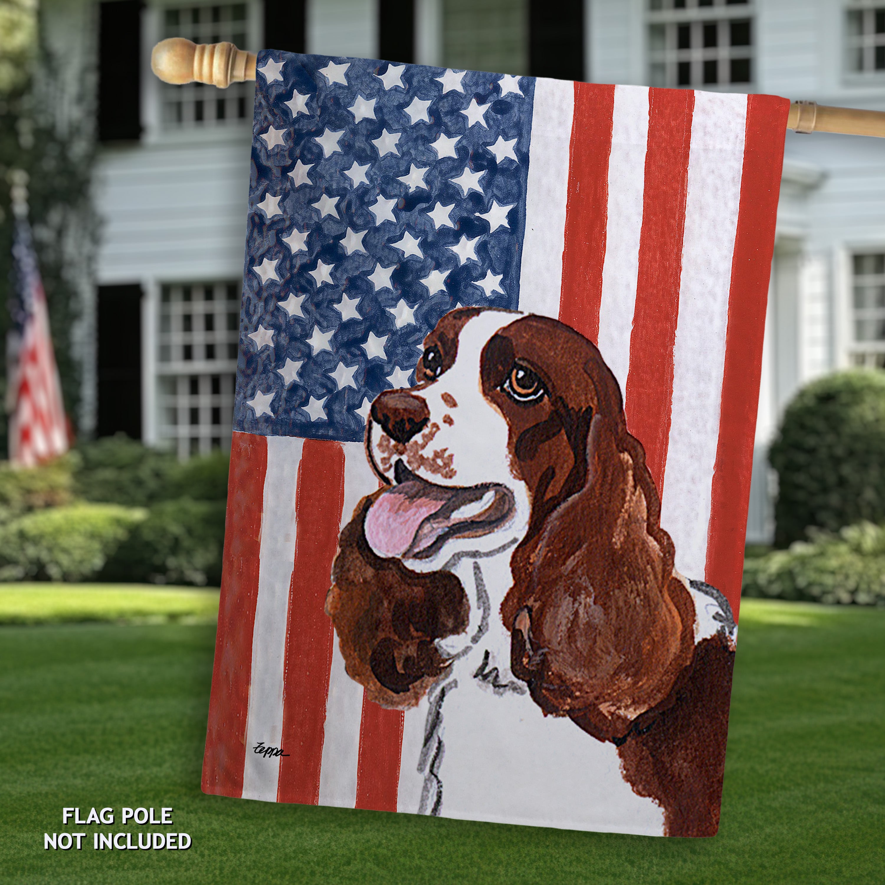 Springer Spaniel Americana House Flag