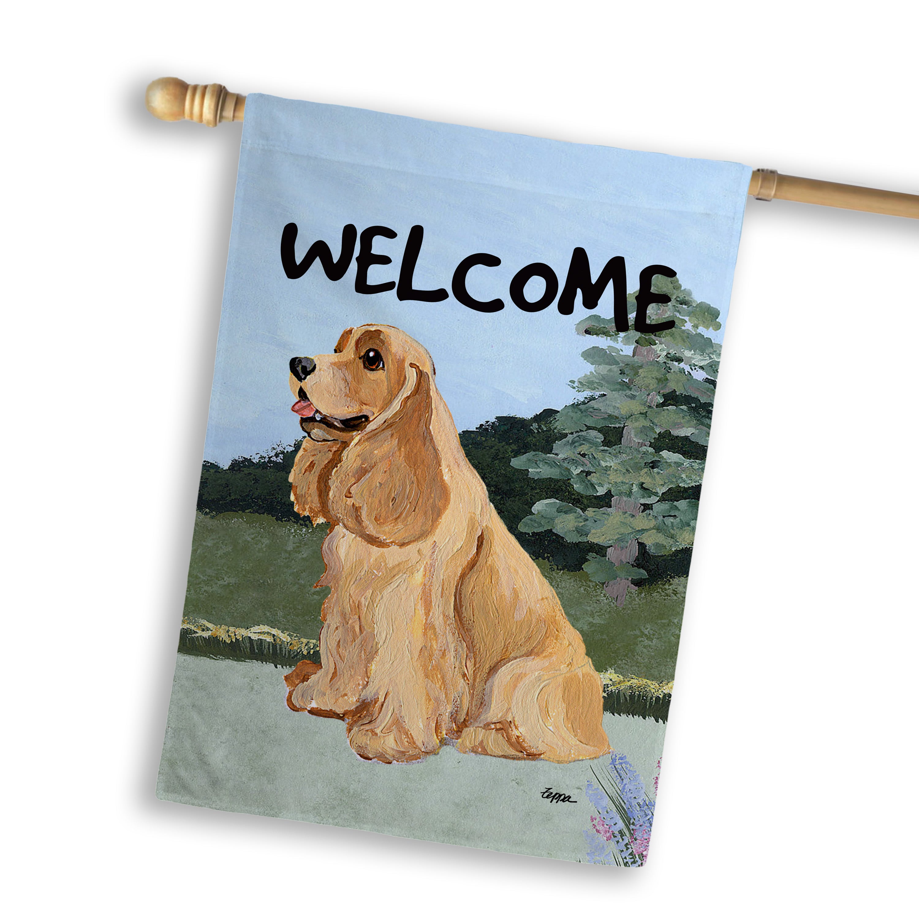 American Cocker Spaniel House Flag