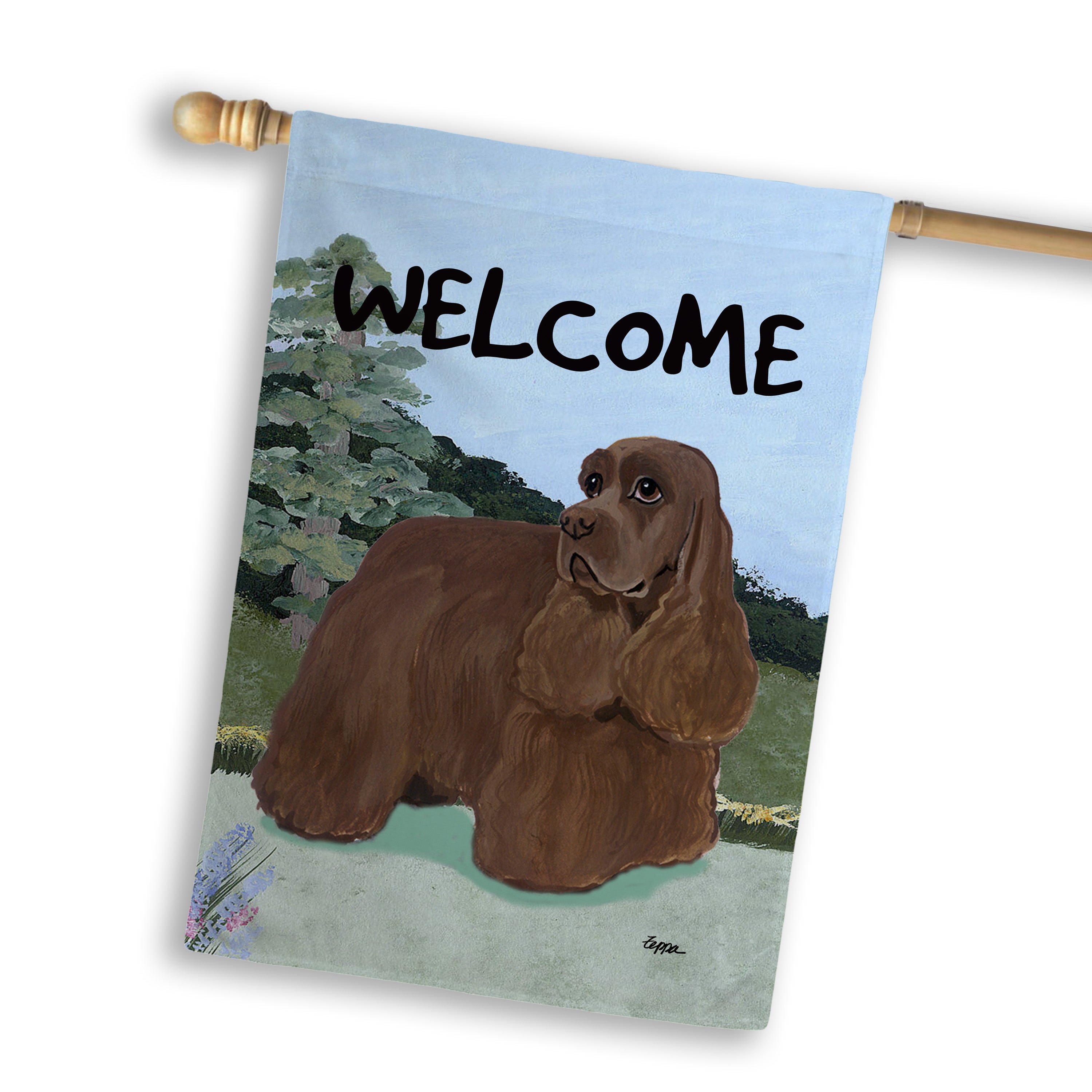 American Cocker Spaniel House Flag