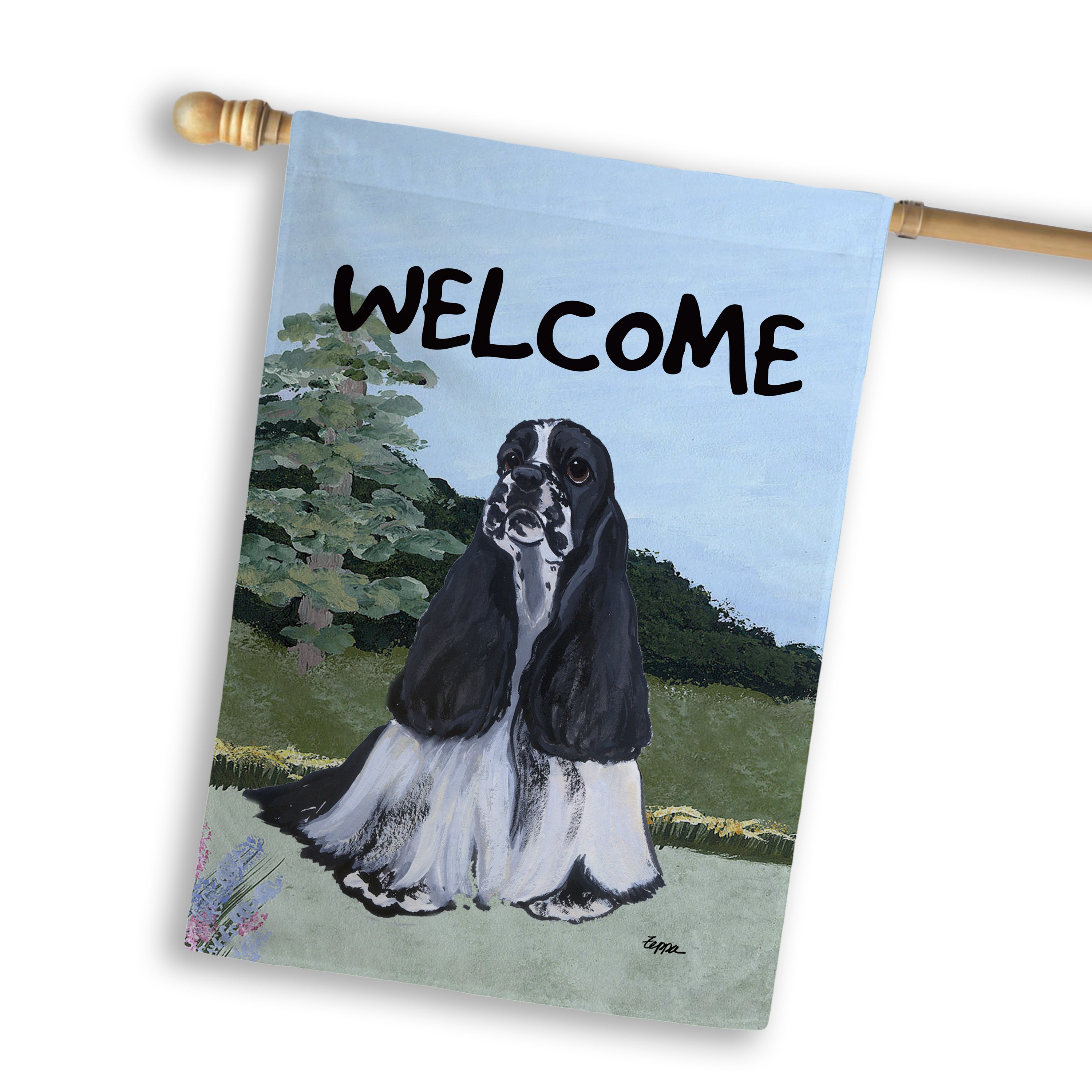 American Cocker Spaniel House Flag