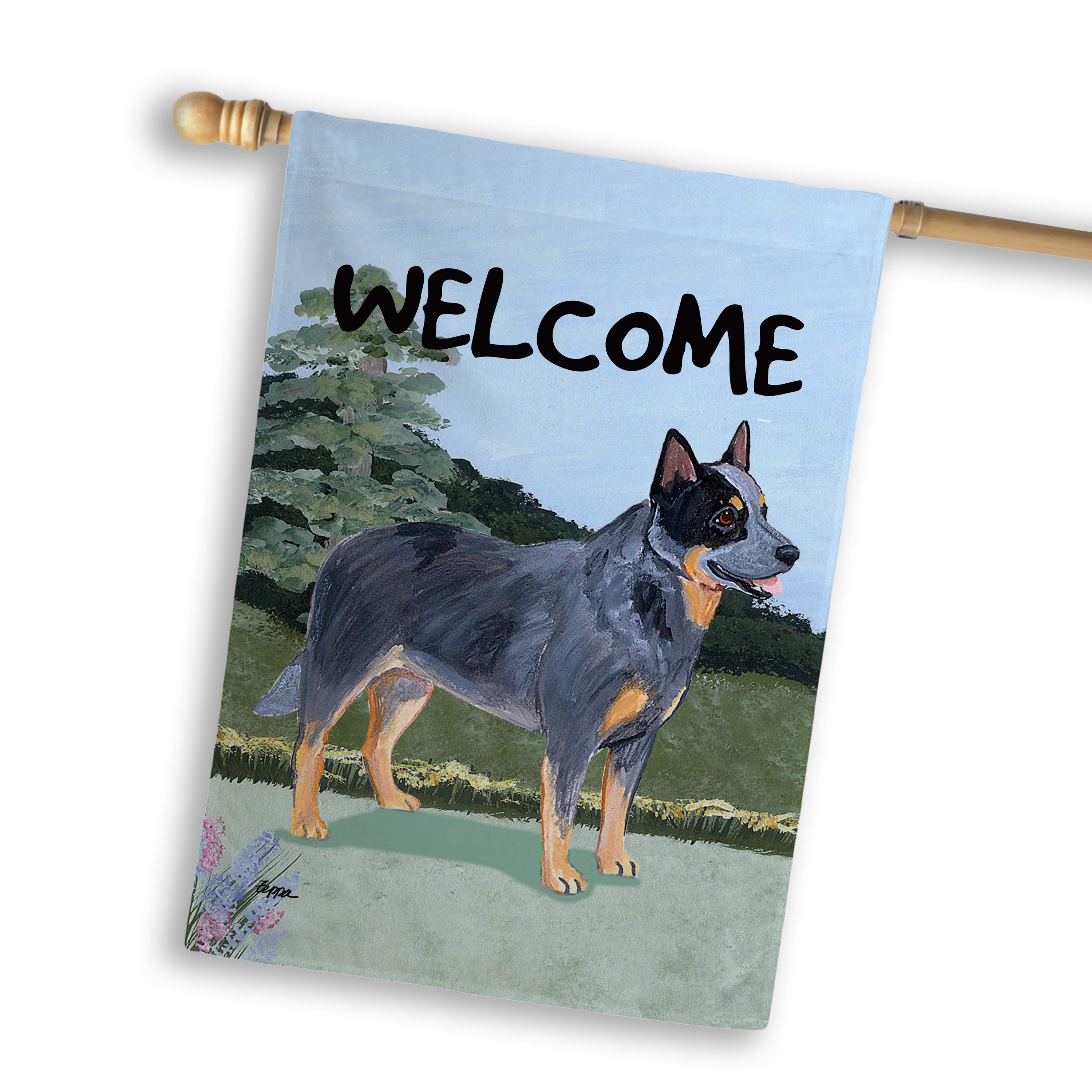 Australian Cattle Dog House Flag