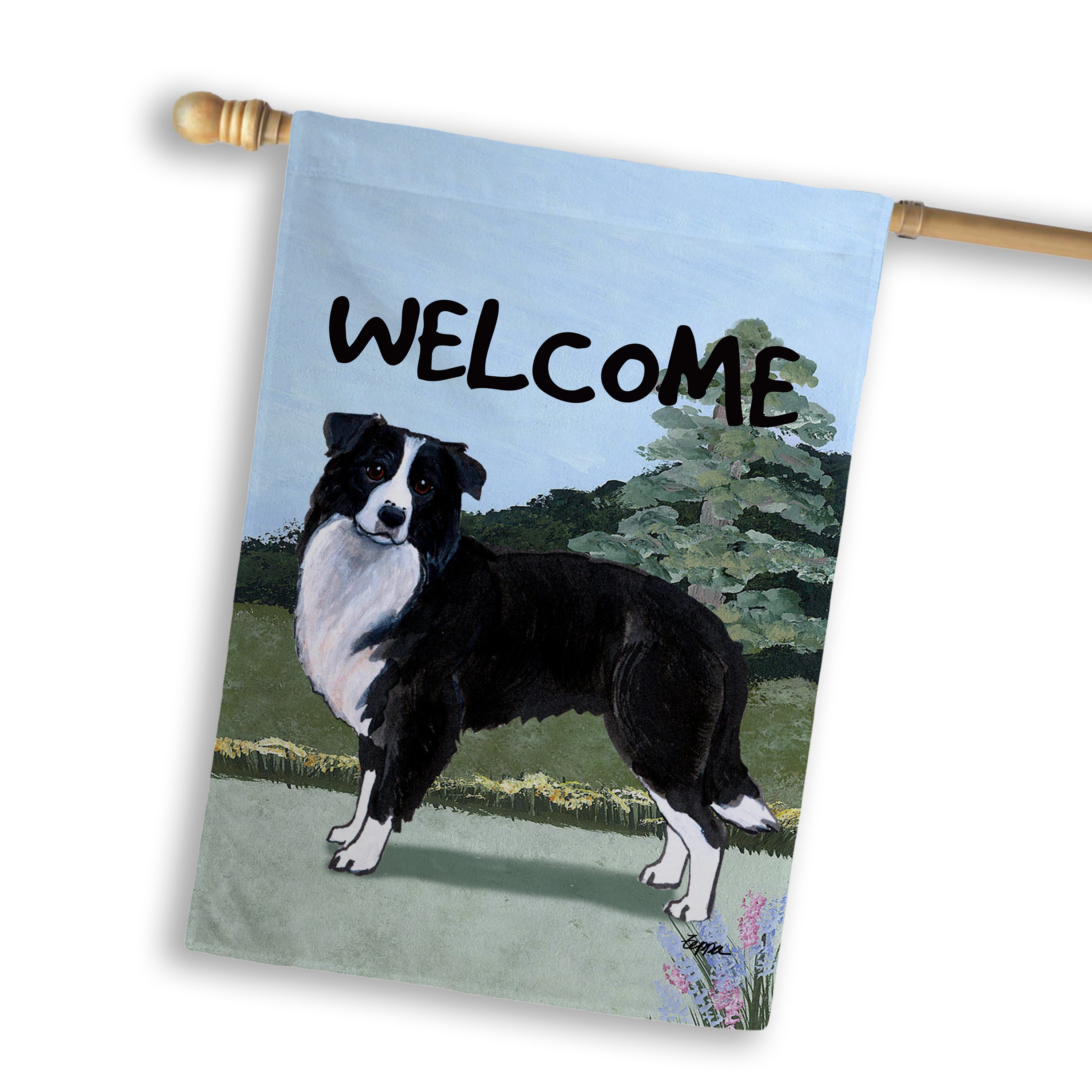Border Collie House Flag