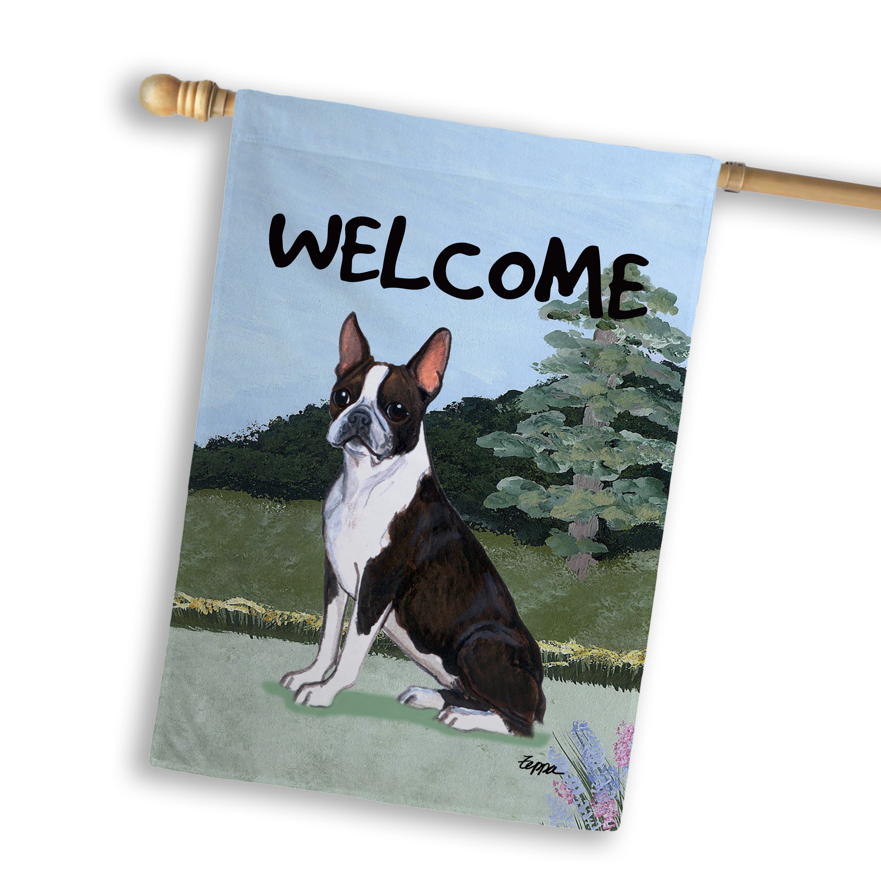 Boston Terrier House Flag