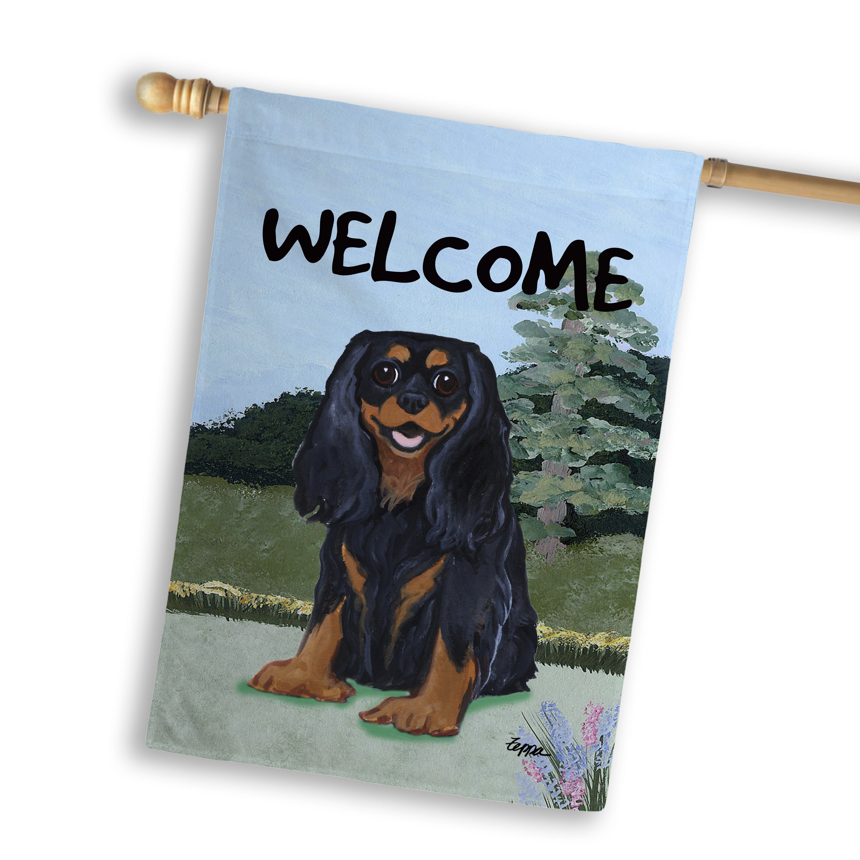 Cavalier King Charles Spaniel House Flag