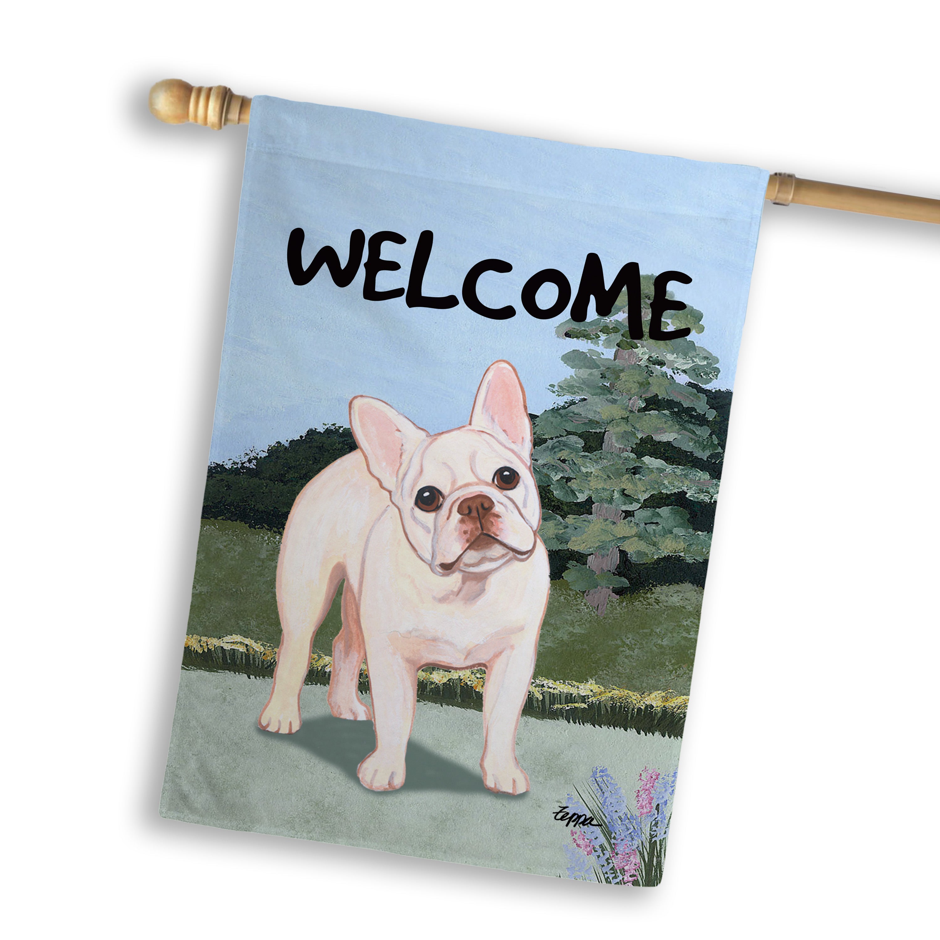 French Bulldog House Flag