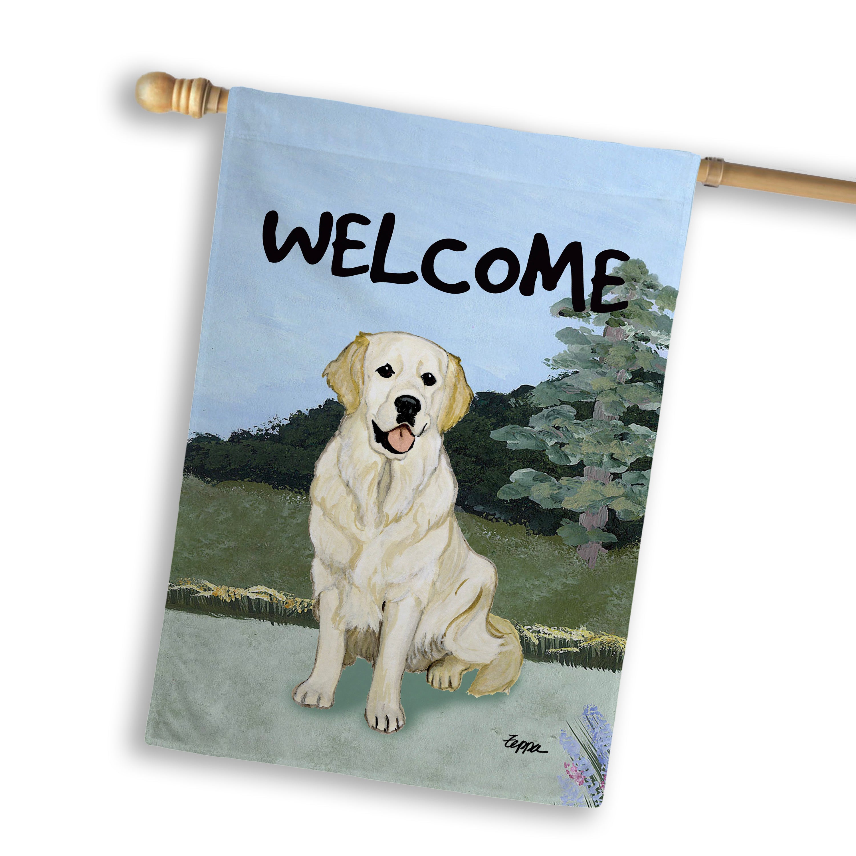 Golden Retriever House Flag