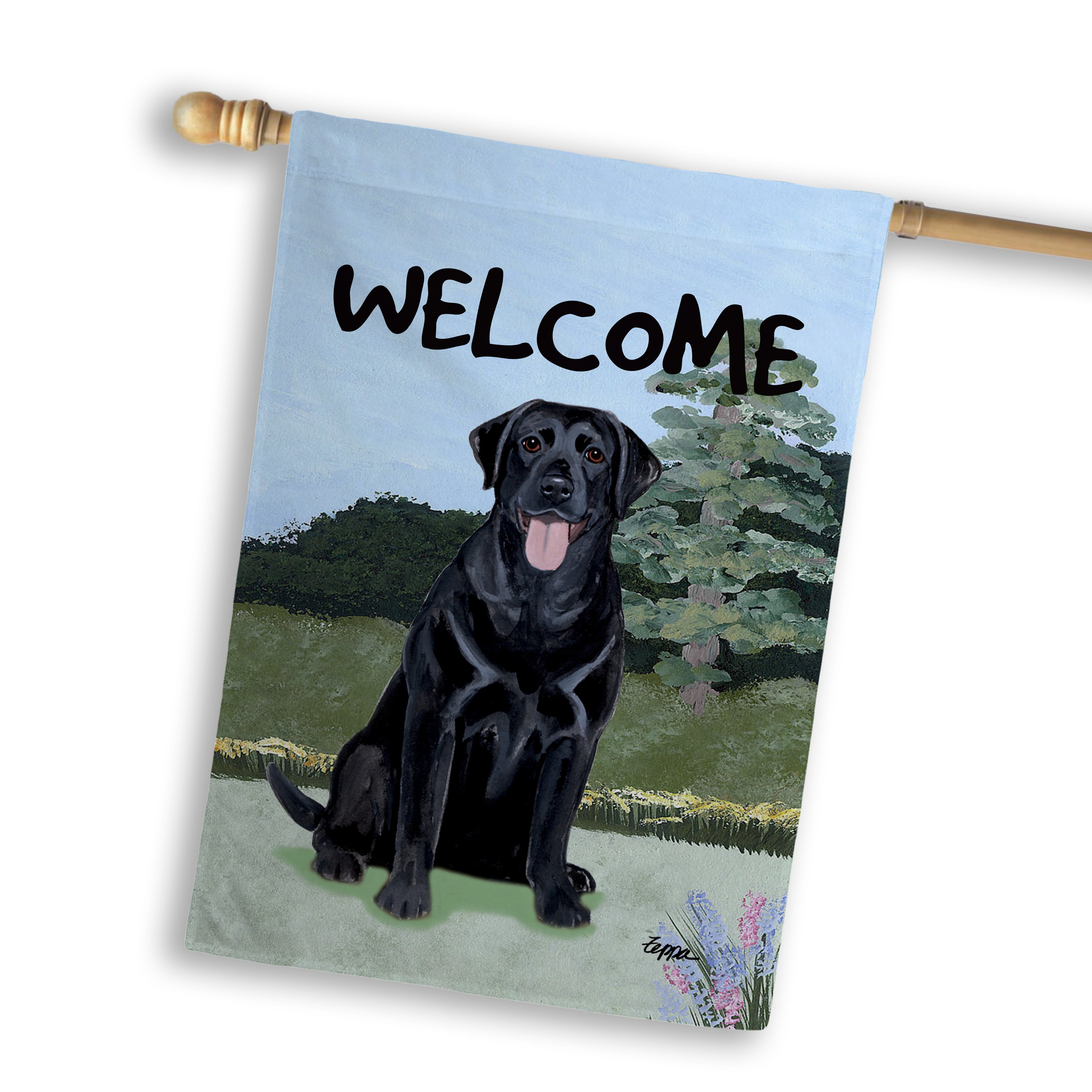 Labrador Retriever House Flag