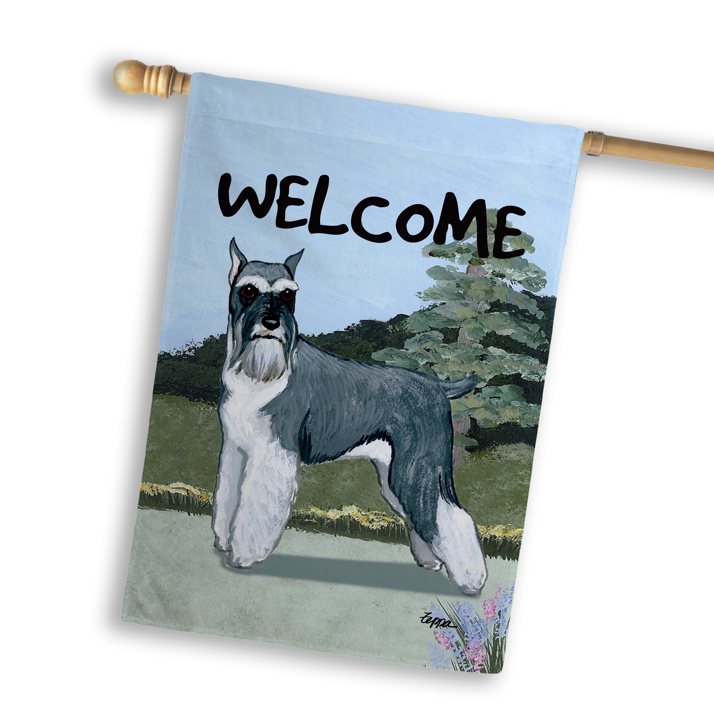 Schnauzer House Flag