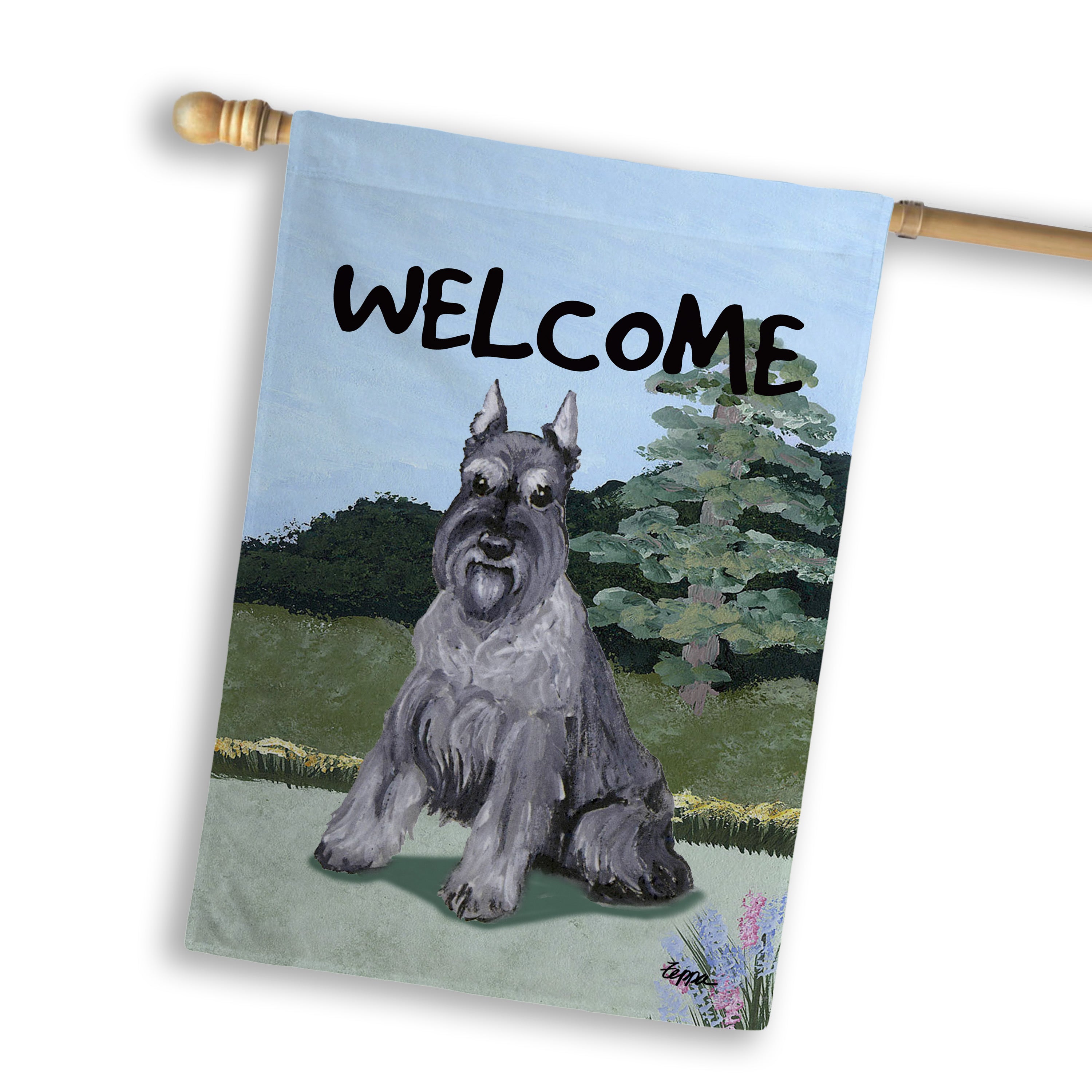 Schnauzer Miniature House Flag