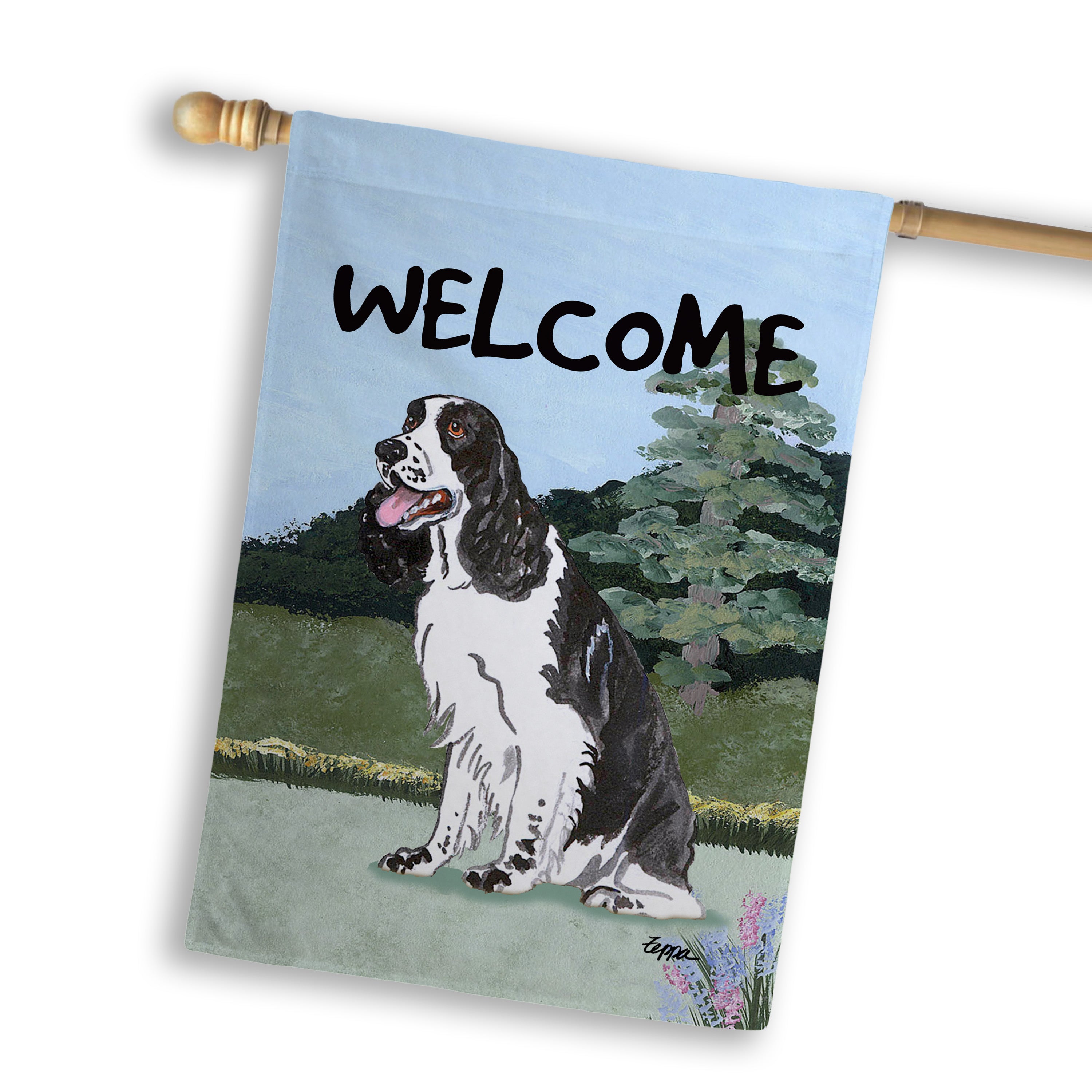 Springer Spaniel House Flag